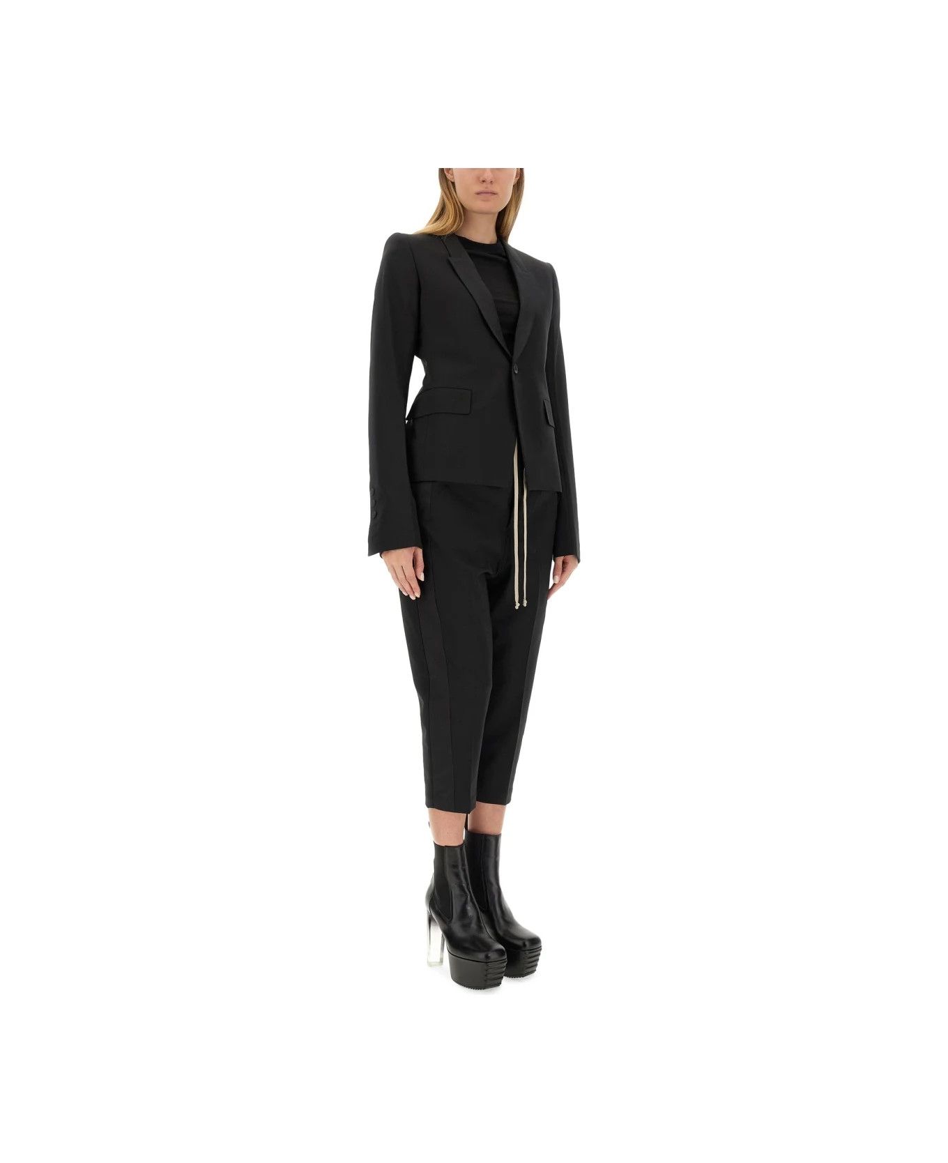 Rick Owens o1y0126 Sweatpant in Black Size 27" / US 4 / IT 40 - 2 Thumbnail
