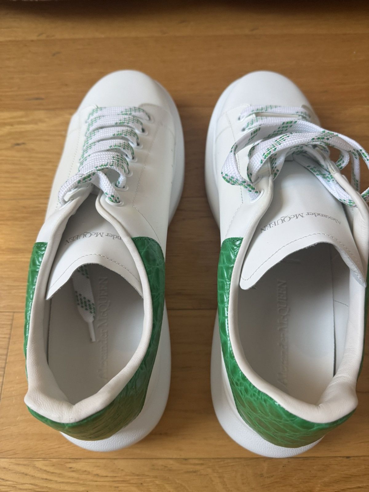 Alexander McQueen Alexander McQueen Green Snakeskin Sneaker Size US 15 / EU 48 - 8 Thumbnail
