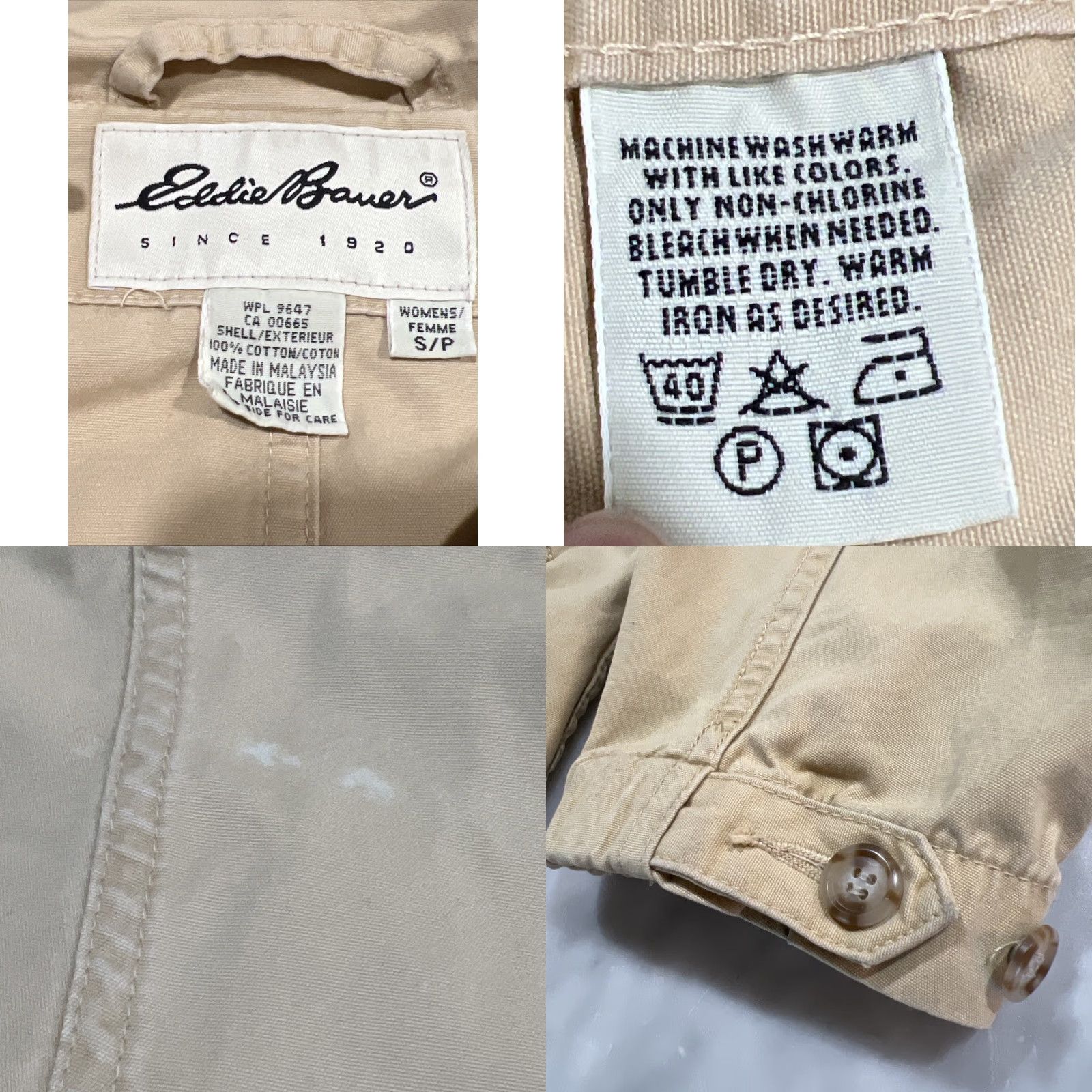 Eddie Bauer VINTAGE Eddie Bauer Jacket Womens Small Cotton Hood Pockets Zip Snaps Long Safari Chore Martin? Size S / US 4 / IT 40 - 11 Thumbnail