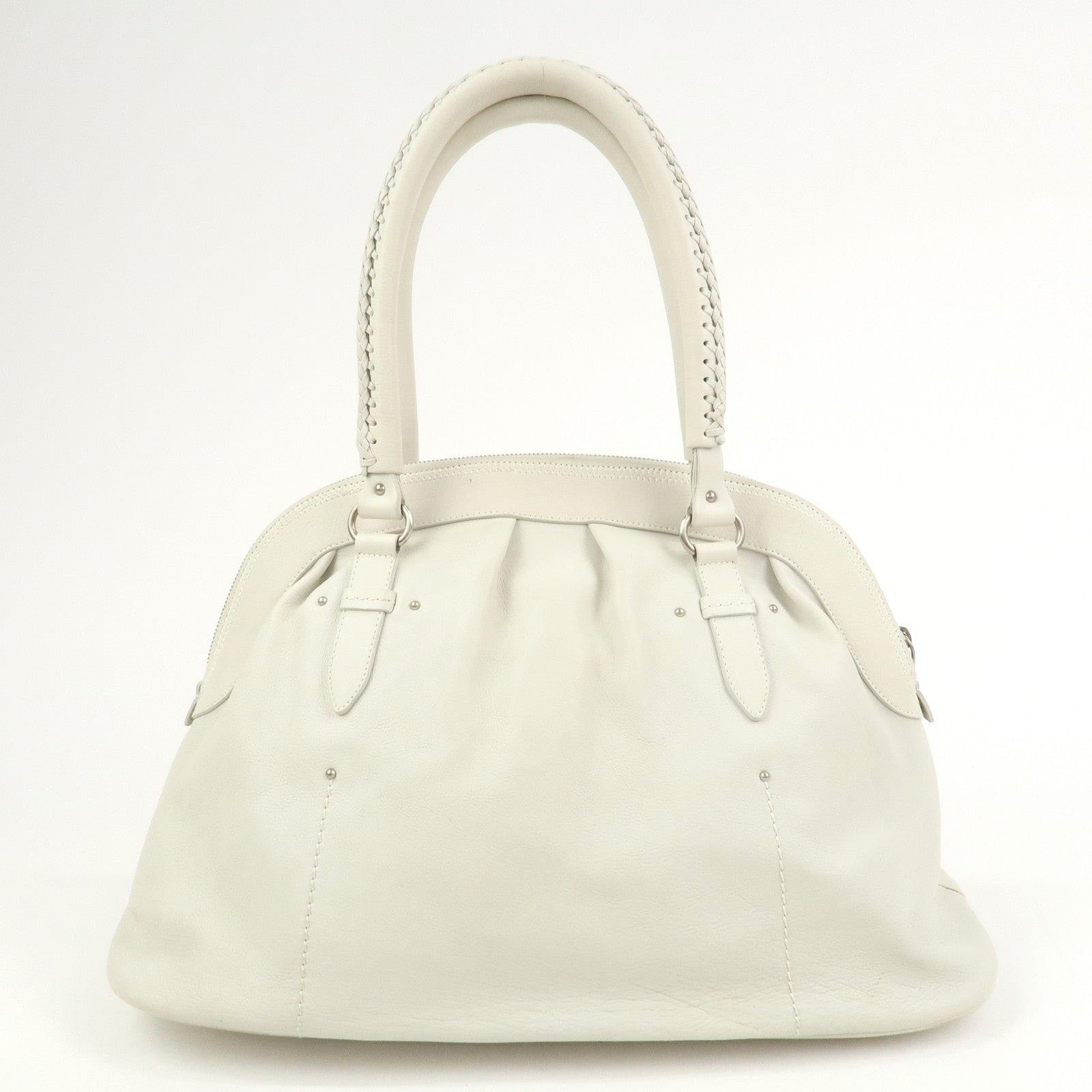 Christian Dior Monsieur Christian Dior Gaucho Saddle Leather Shoulder Bag White Size ONE SIZE - 2 Thumbnail