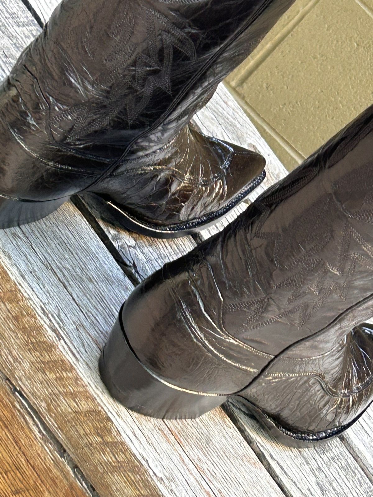 Justin Boots Justin Pre-Ban Genuine Sea Turtle Cowboy Boots Size 9.5 D Size US 9.5 / EU 42-43 - 15 Thumbnail