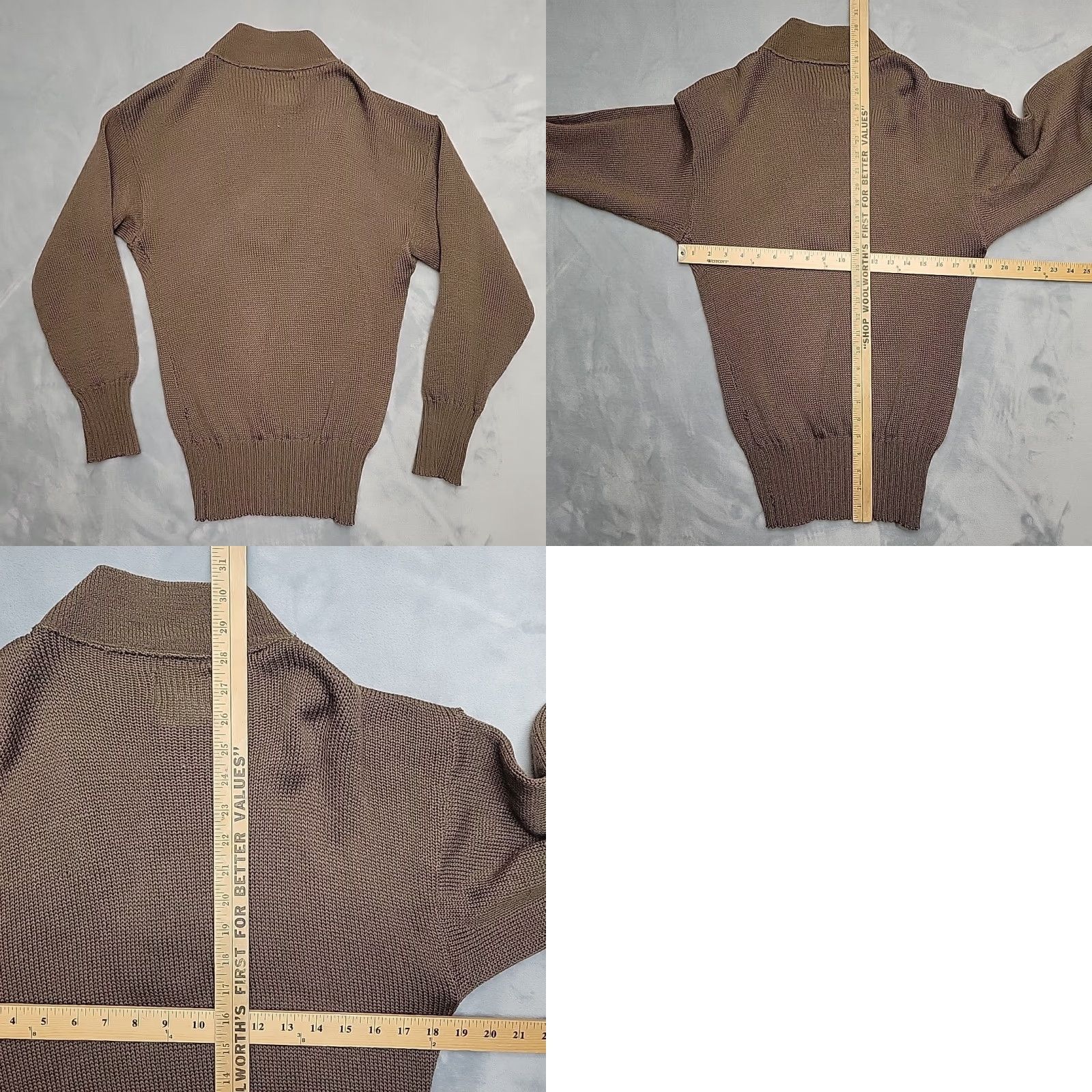 Vintage VINTAGE US Military Wool Sweater Mens M Brown Pullover Ilana Knitwear 90s Size US M / EU 48-50 / 2 - 8 Thumbnail