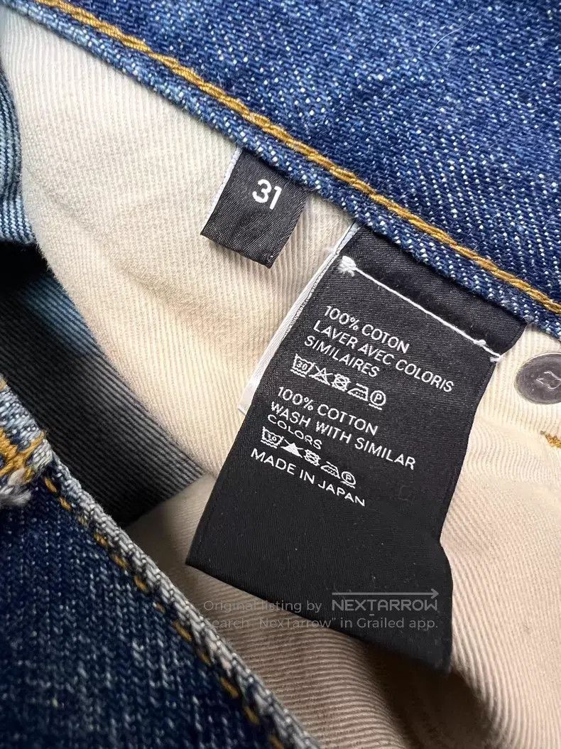 Celine Celine Dark Blue Cat Whiskers Washed Straight Leg Jeans Si Size US 31 - 4 Thumbnail
