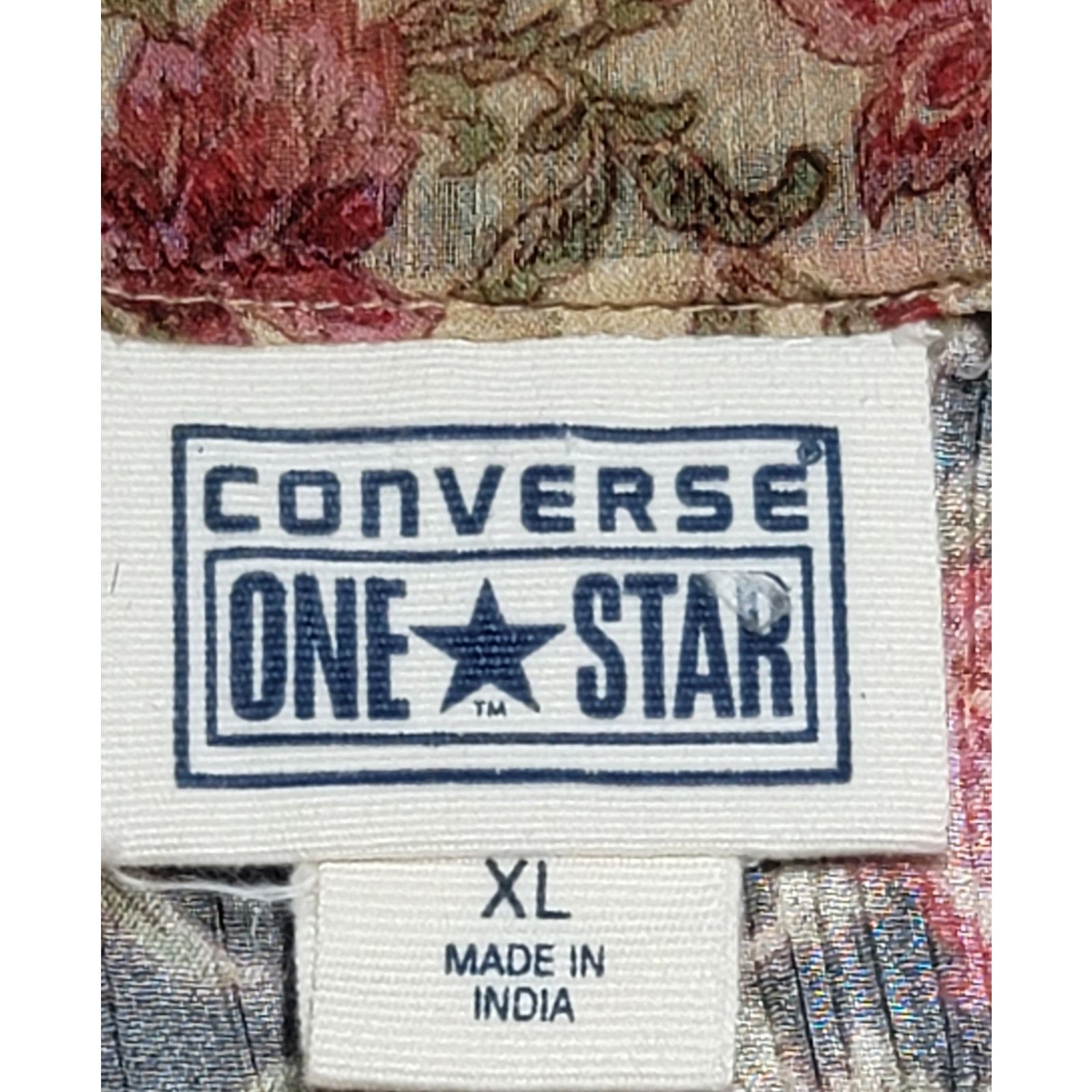 Converse Converse Black Red Floral Sheer Button Up Top XL Lightweight Size XL / US 12-14 / IT 48-50 - 4 Thumbnail
