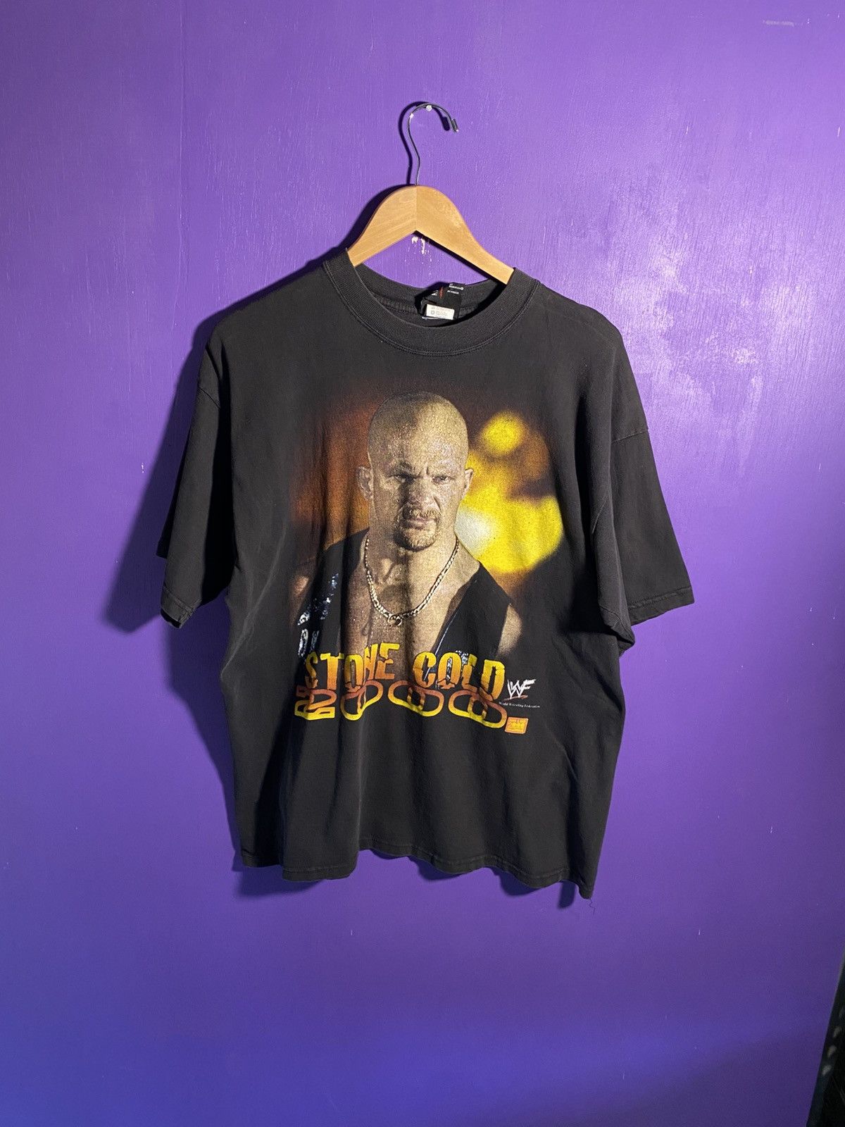 WWF Vintage 2000 WWF Stone cold faded t-shirt Size US XL / EU 56 / 4 - 1 Thumbnail