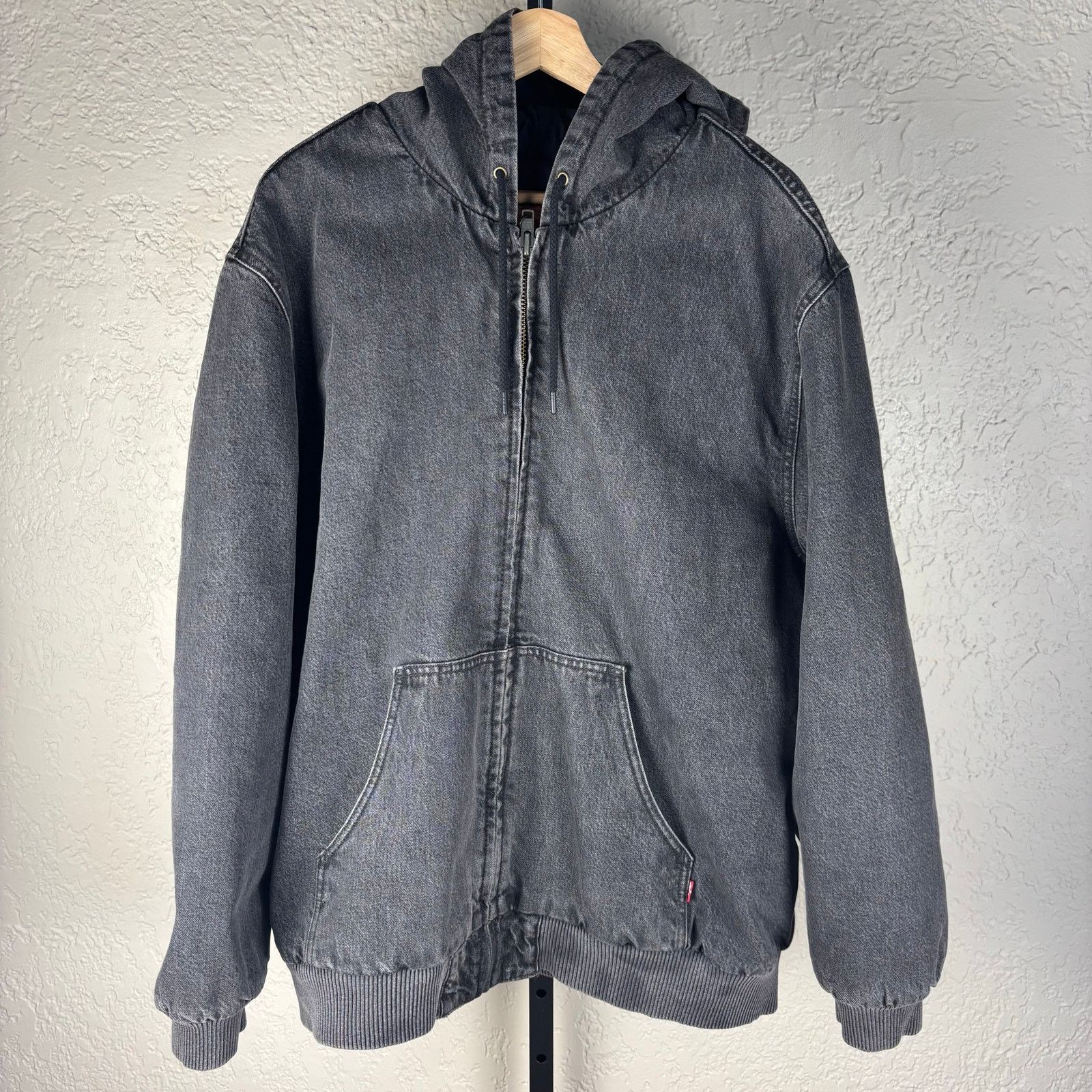 Levi's Levis Strauss Hooded Denim Workwear XL Black Quilted Jacket Size US XL / EU 56 / 4 - 1 Thumbnail