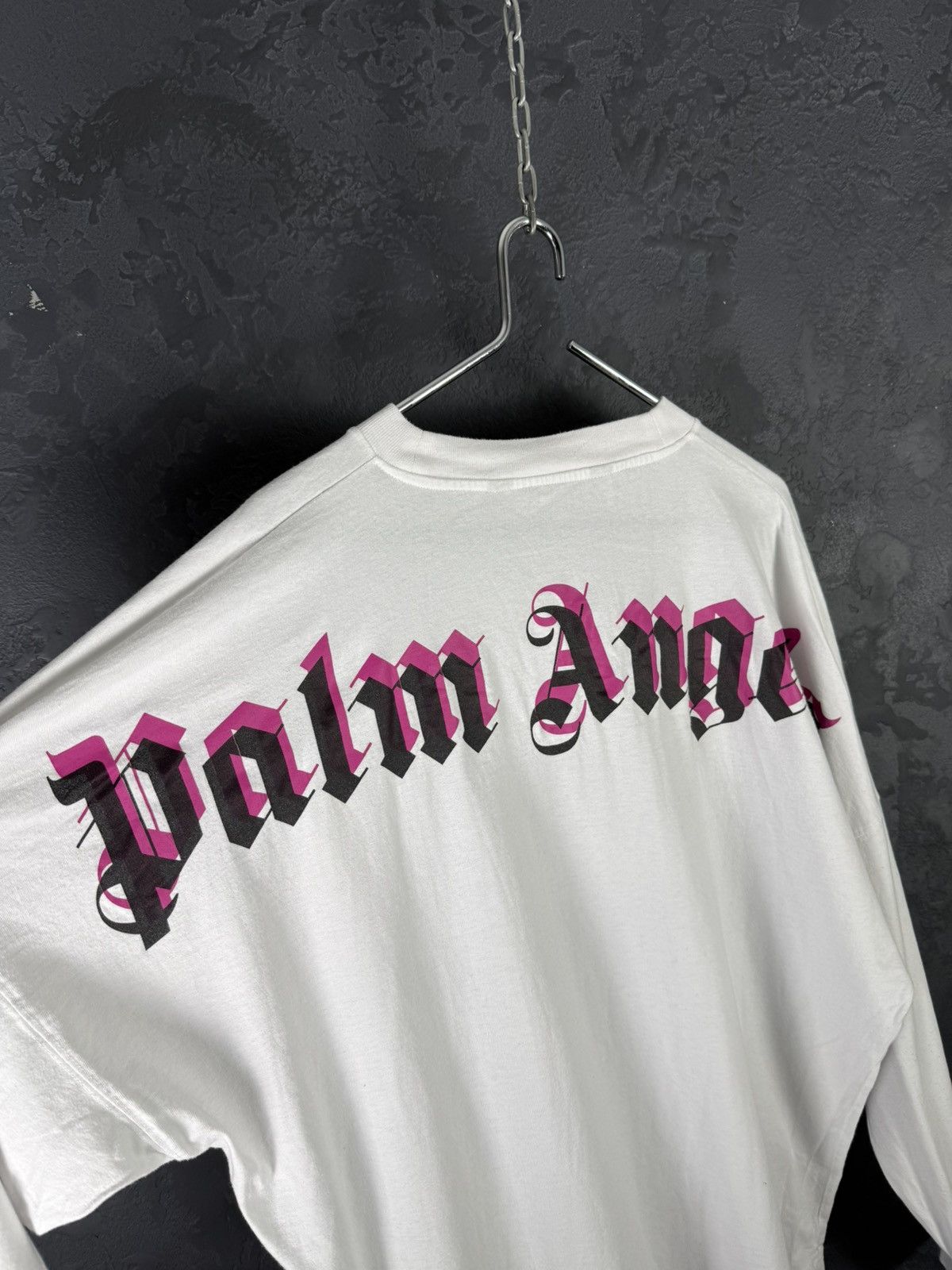 Palm Angels Palm Angels Doubled Logo Oversized Long Sleeve Shirt Size US XL / EU 56 / 4 - 8 Thumbnail
