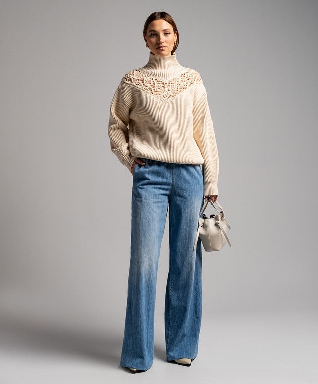 Jil Sander o1y1025 Turtleneck Sweater in Ivory Size XXL / US 16-18 / IT 52-54 - 2 Thumbnail