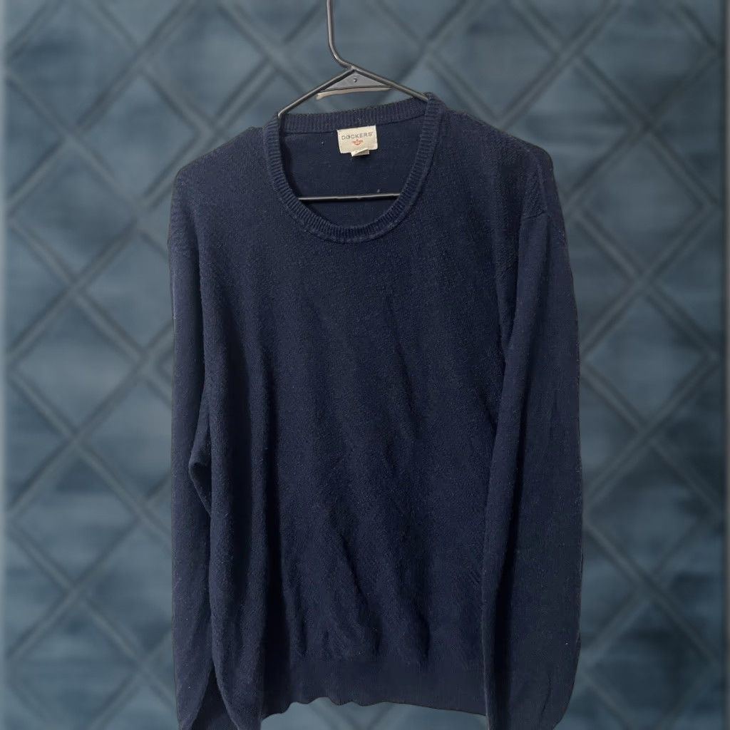 Dockers DOCKERS Mens Sweater Crew Neck XL Blue Acrylic Long Sleeve Pullover Classic Size US XL / EU 56 / 4 - 1 Thumbnail