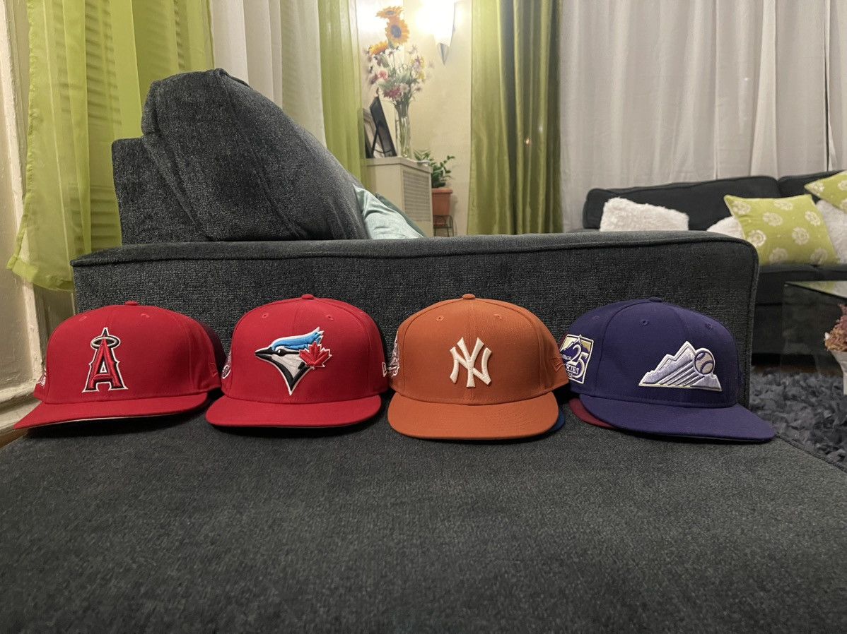 MLB × Vintage MLB fitted hats 7 3/4 Size ONE SIZE - 4 Thumbnail