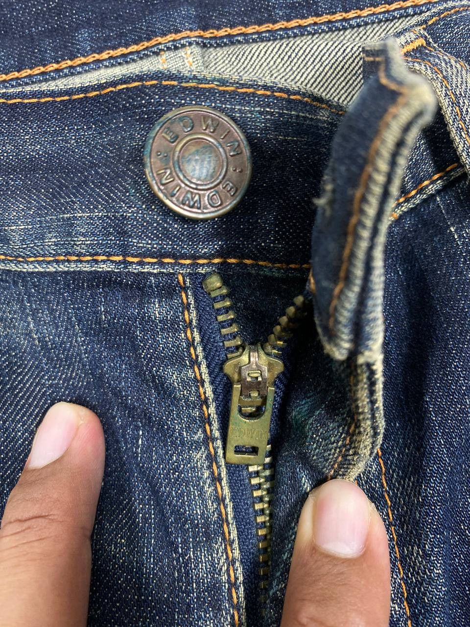 Edwin vintage edwin rusty distressed denim nice design Size US 34 / EU 50 - 13 Thumbnail
