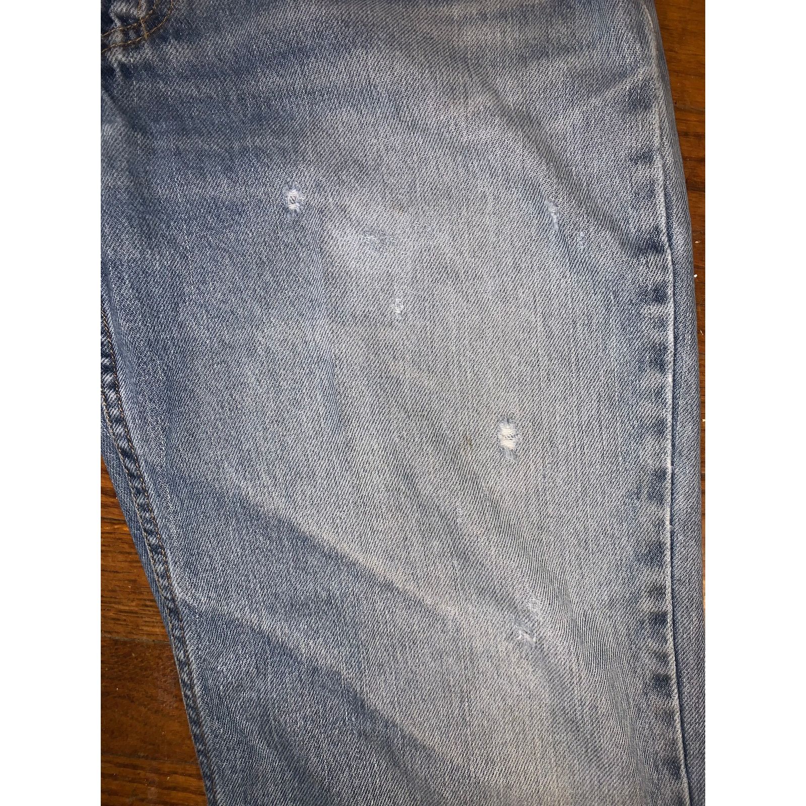 Levi's Levis 505 Jeans 32x29 Relaxed Fit Light Wash Denim Size US 32 / EU 48 - 5 Thumbnail