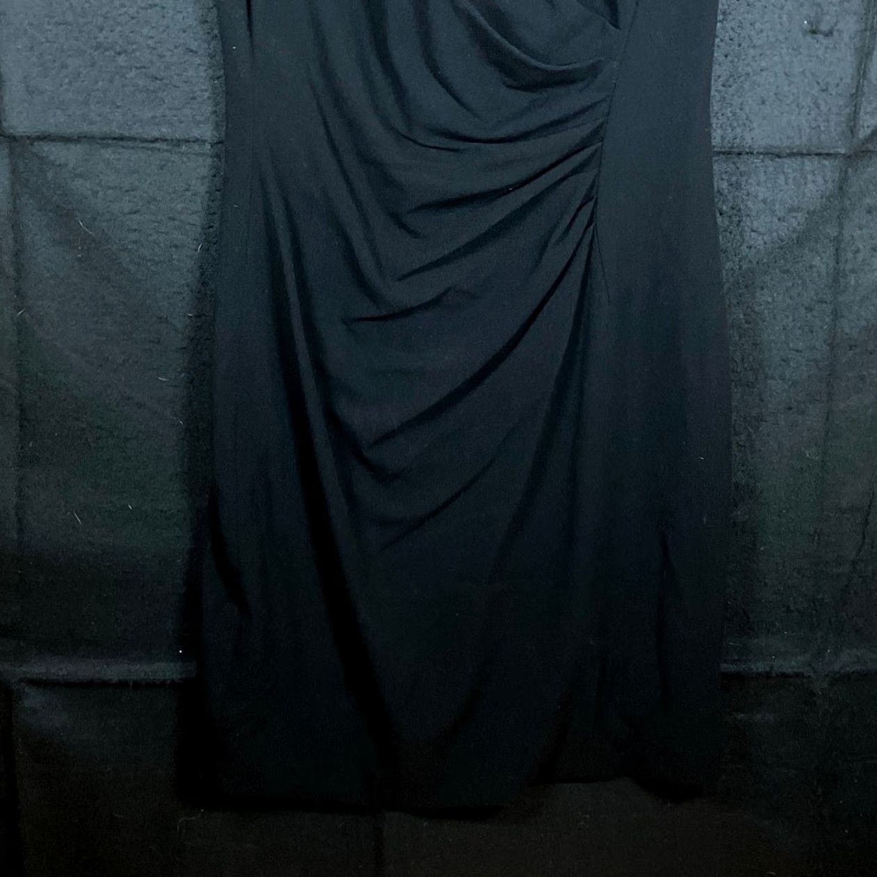 Calvin Klein Calvin Klein Womens Dress Black Sleeveless Ruched Side Back Zip Stretch 10 Size L / US 10 / IT 46 - 3 Thumbnail