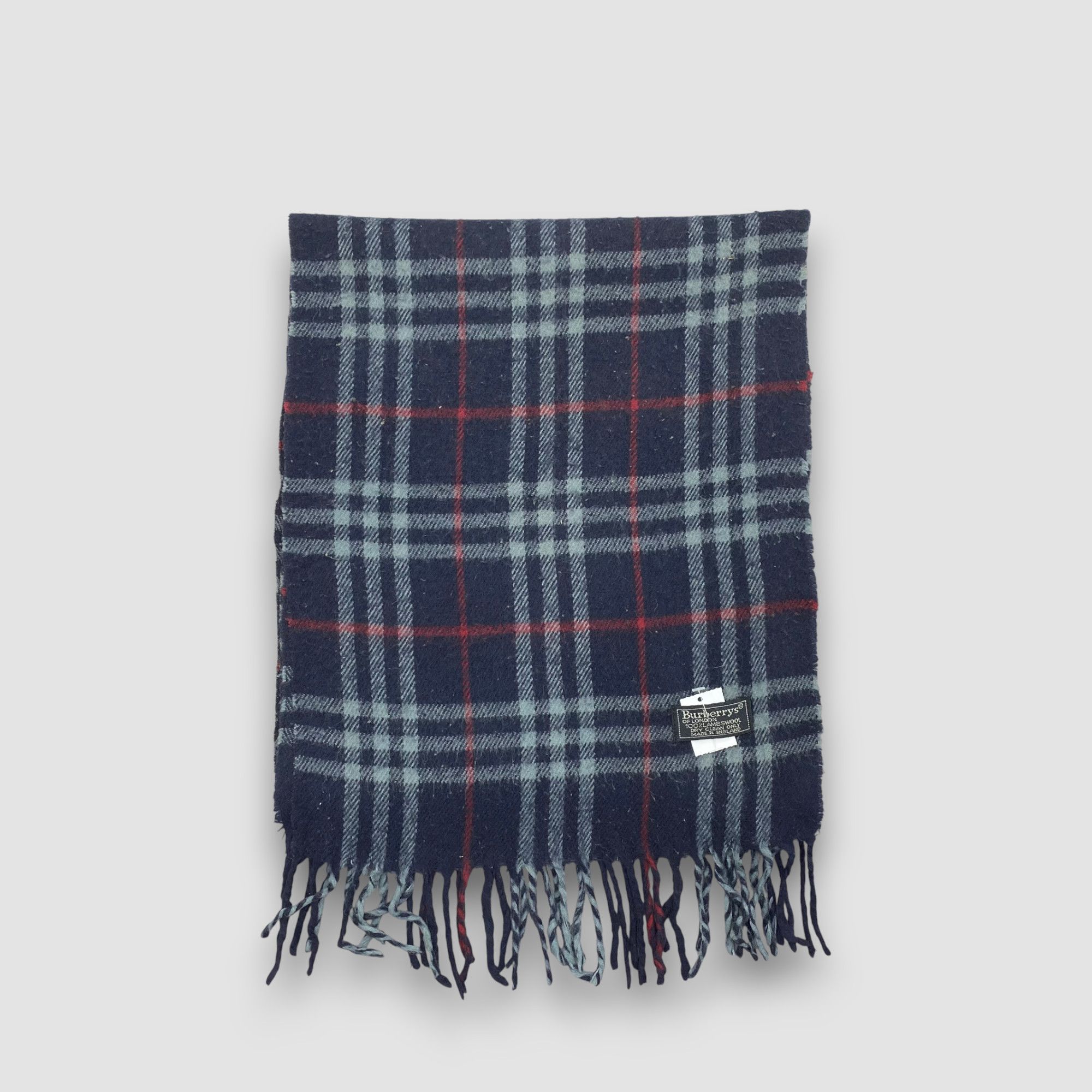 Burberry Vintage Burberry Scarf Muffler Wool Check Plaid Scarves Size ONE SIZE - 2 Thumbnail
