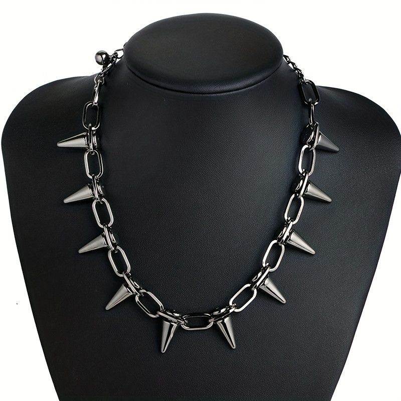Japanese Brand Studded Rivet Spikes Necklace Size ONE SIZE - 1 Thumbnail