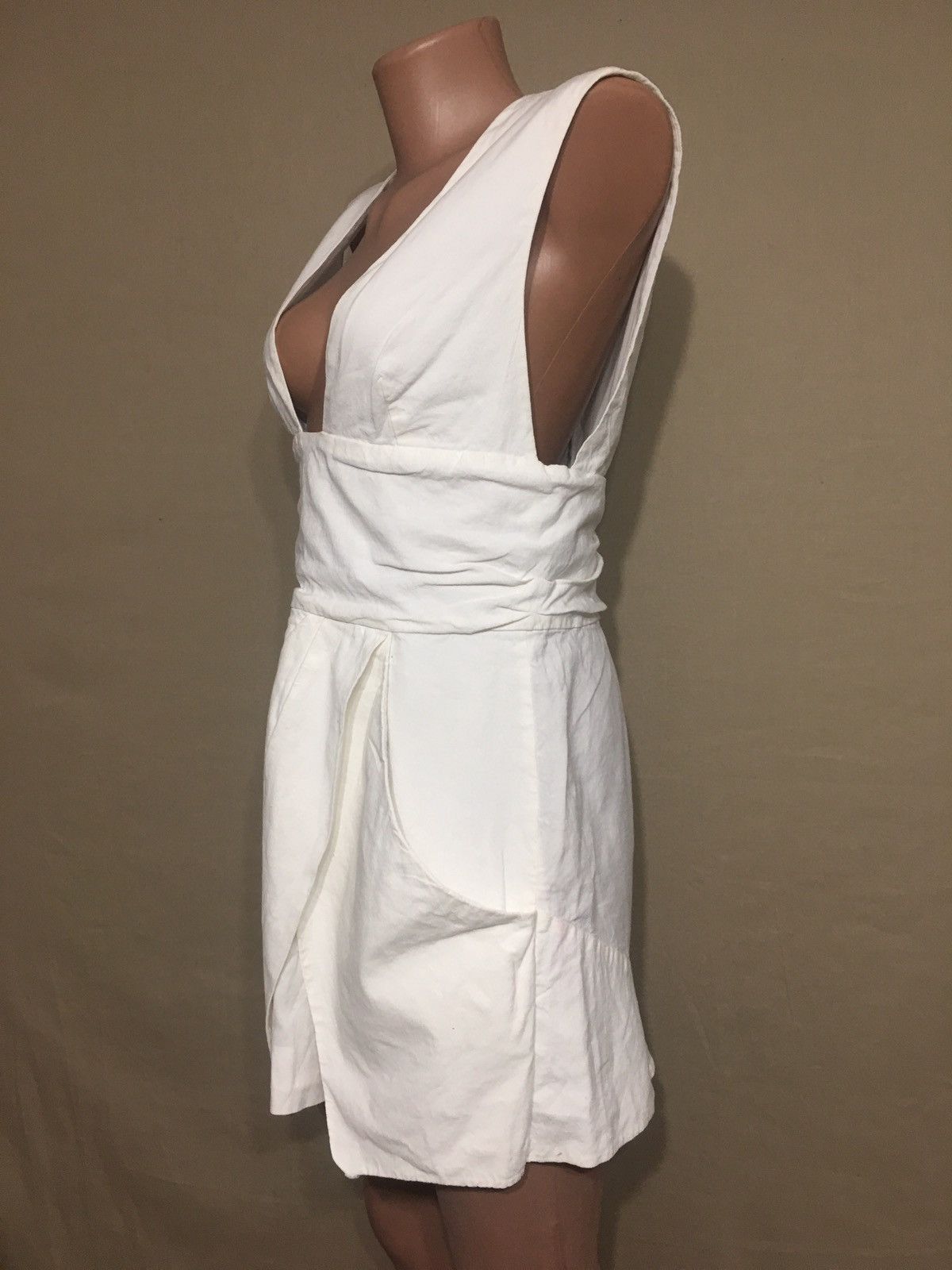 Isabel Marant Imba White Linen blend Mini Dress Size EU 40