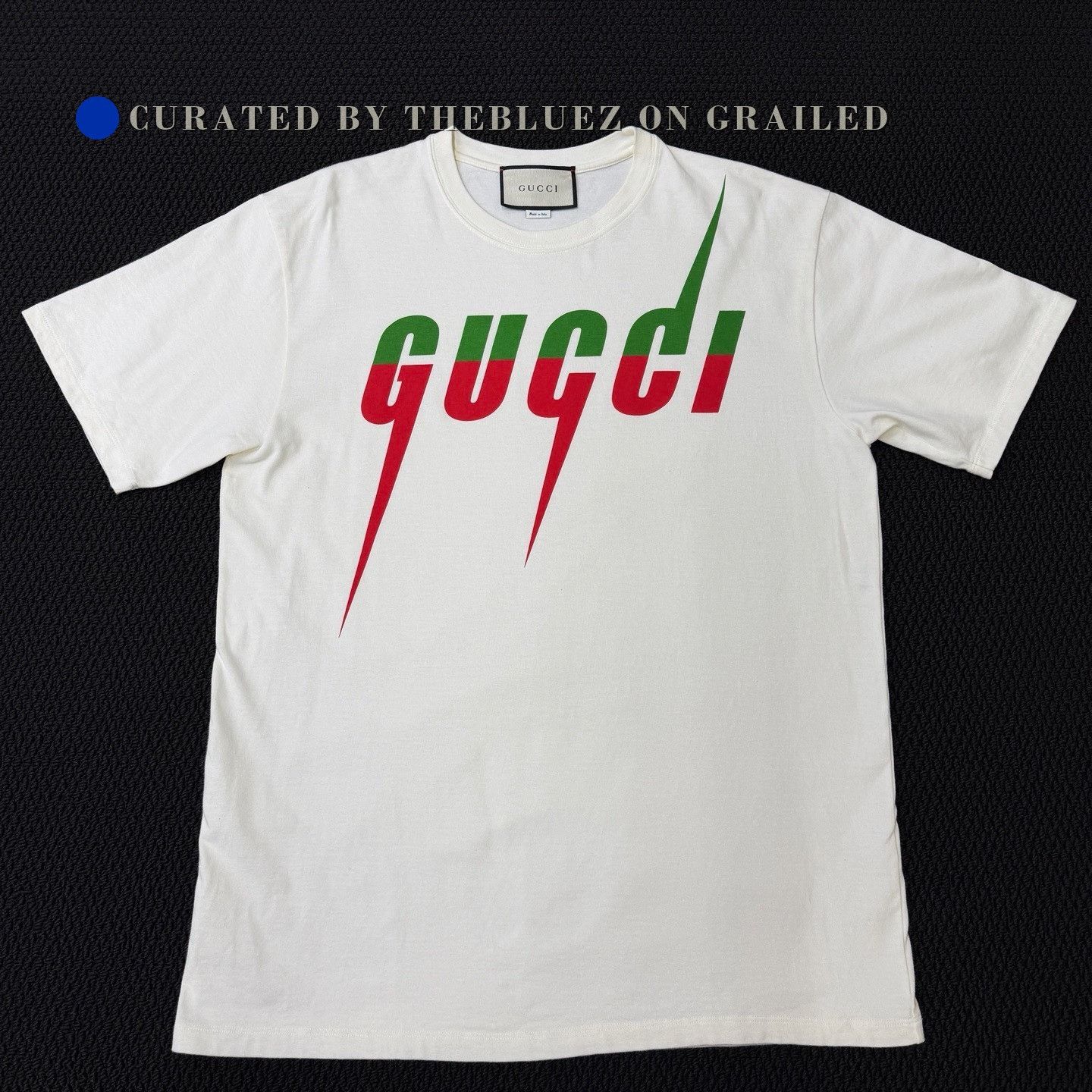 Gucci Gucci White Red Green Lightning T-shirt Size US L / EU 52-54 / 3 - 1 Thumbnail
