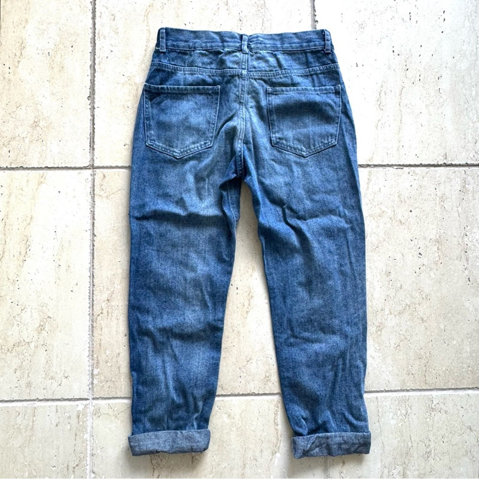 Calzedonia CALZEDONIA Blue Cropped Jeans with Crystals, Size S Size 33" - 2 Thumbnail