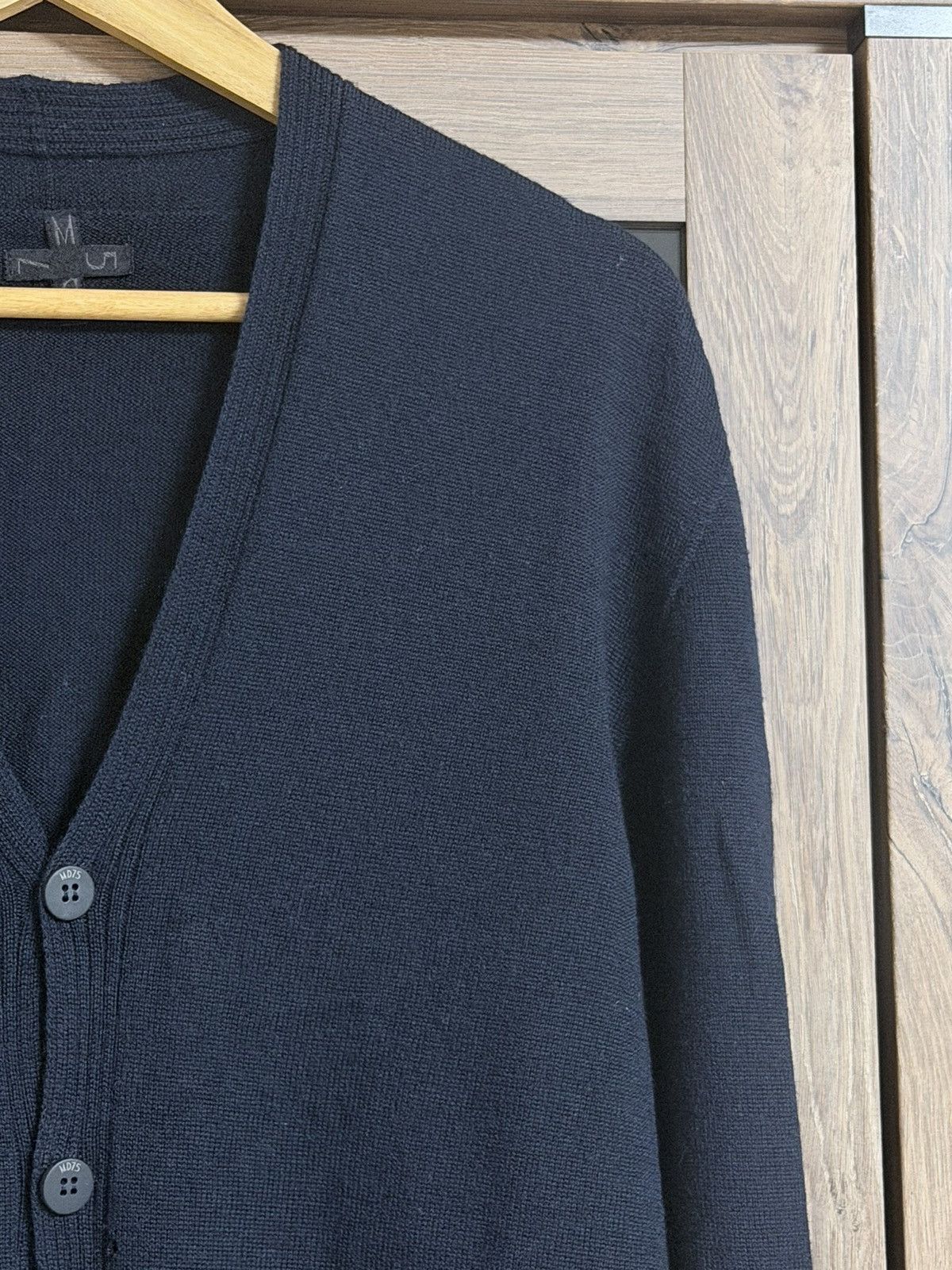 MD75 MD75 Navy Blue Wool Button Up Light Cardigan Sweater M Size US M / EU 48-50 / 2 - 3 Thumbnail
