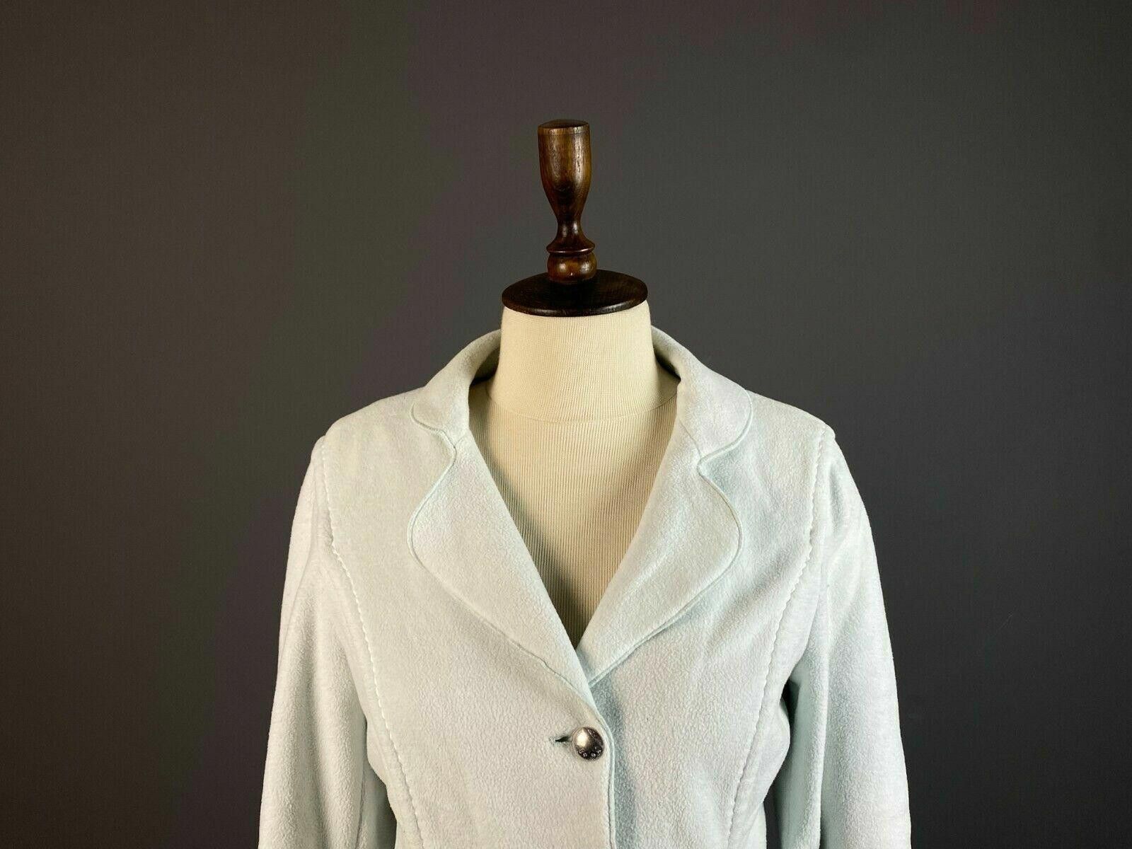 Designer Marc Cain White Micro Fibre Fleece Cardigan Jacket Size 4 Size S / US 4 / IT 40 - 2 Thumbnail