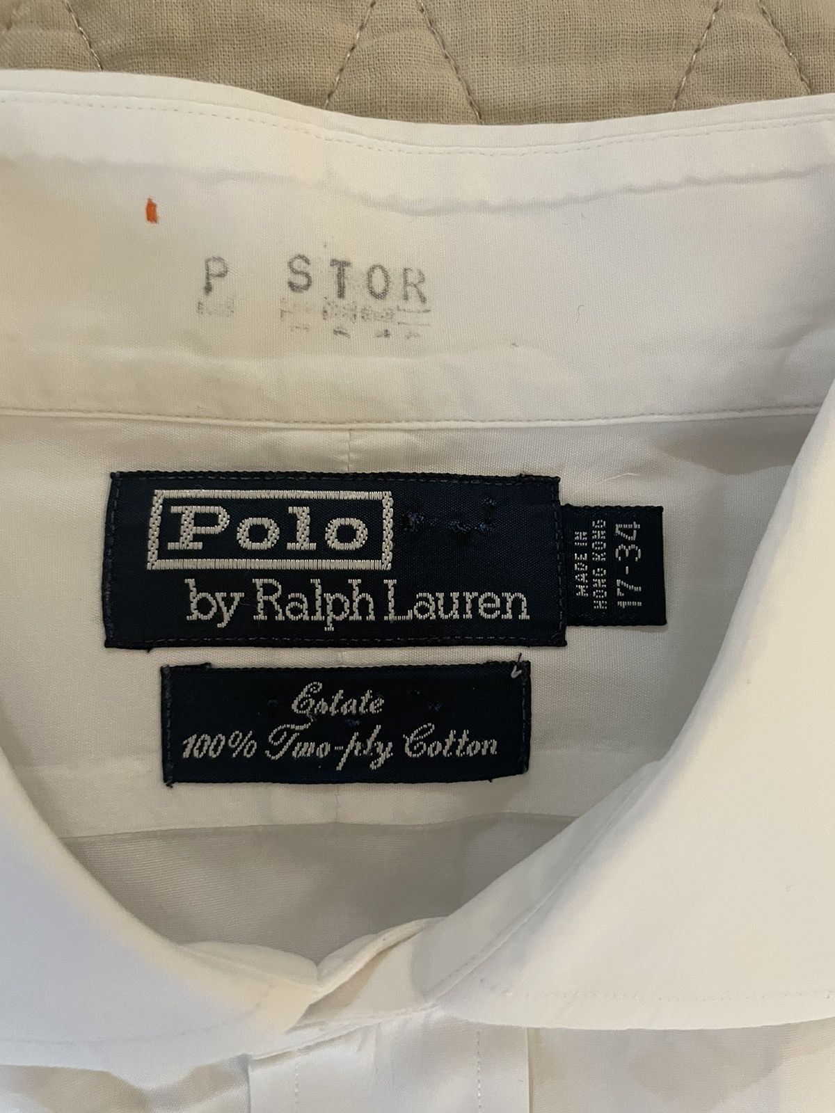 Polo Ralph Lauren × Vintage Estate Two-Ply Cotton Spread Collar French Cuff Shirt Size US XL / EU 56 / 4 - 5 Thumbnail