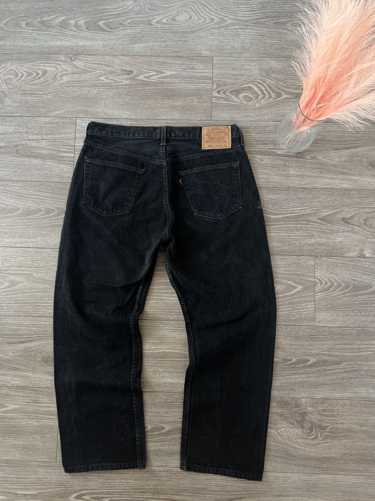 パンツ archive grunge baggy black denim pants Archive grunge baggy black denim pants