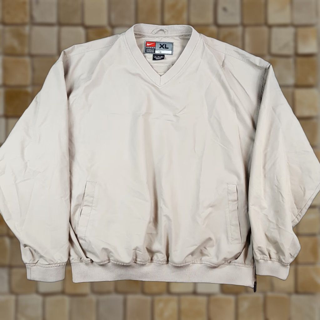 Nike VINTAGE Nike Windbreaker Jacket Mens XL Beige 90s Y2K Sports Outdoor Logo Zipper Full Zip Pockets Size US XL / EU 56 / 4 - 1 Thumbnail