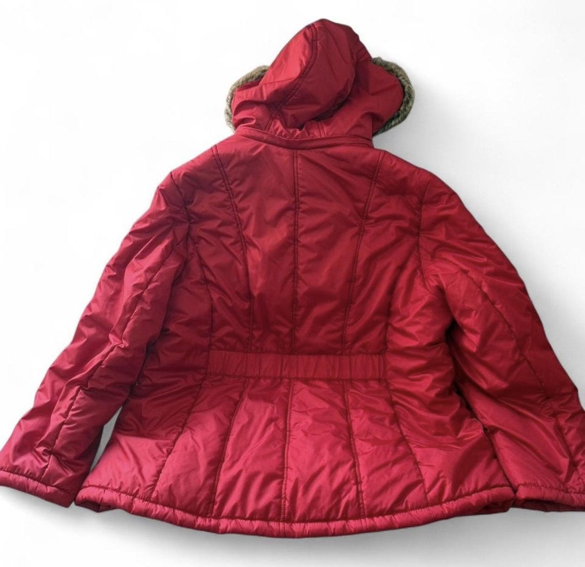 Faded Glory Womens Faded Glory Red Puffer Coat w/ Remoable Hood Sz 3X Size 3XL / US 20-22 - 2 Thumbnail