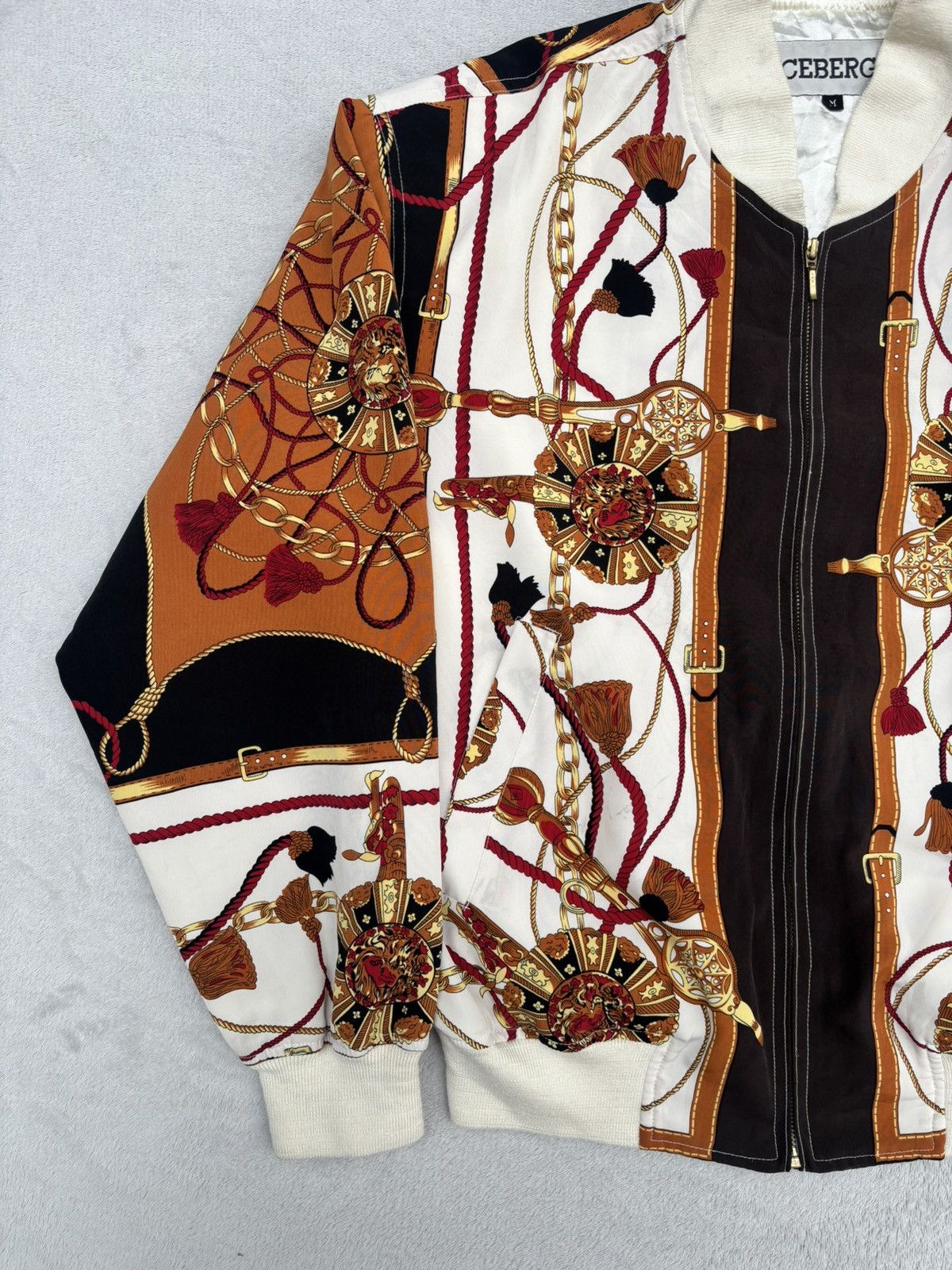 Iceberg 90s Iceberg Baroque Print Bomber Jacket Size US M / EU 48-50 / 2 - 3 Thumbnail