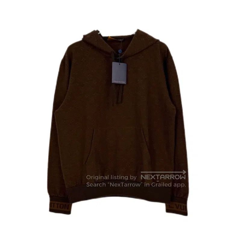 Louis Vuitton Louis Vuitton Brown wool hooded sweater with dark stripes Size US M / EU 48-50 / 2 - 1 Thumbnail