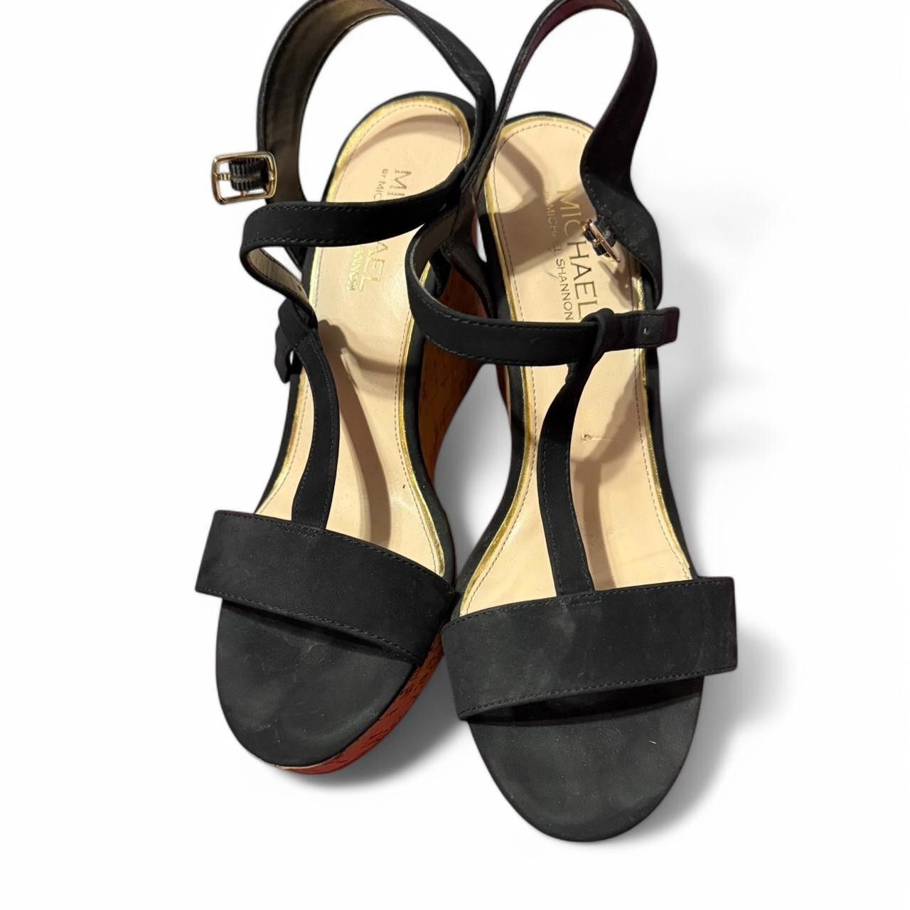 Michael Kors Michael Michael Kors Women's Black Wedge Sandals Size US 11 / IT 41 - 1 Thumbnail