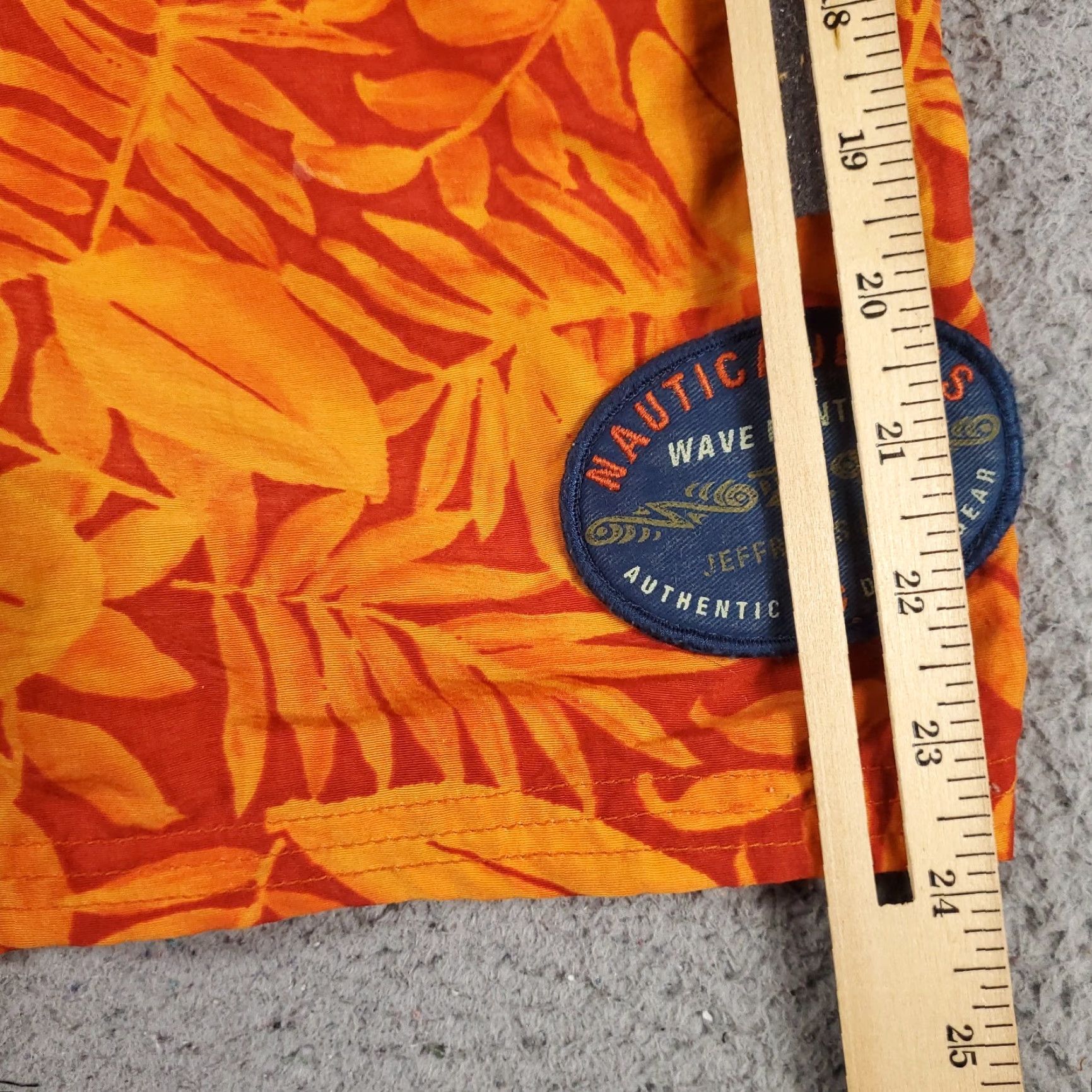 Nautica VINTAGE Nautica Shorts Bottom Men 2XL Orange Floral Beach Surf Trunks Mens American Hawaiian Classic 90s Size US 39 - 3 Thumbnail
