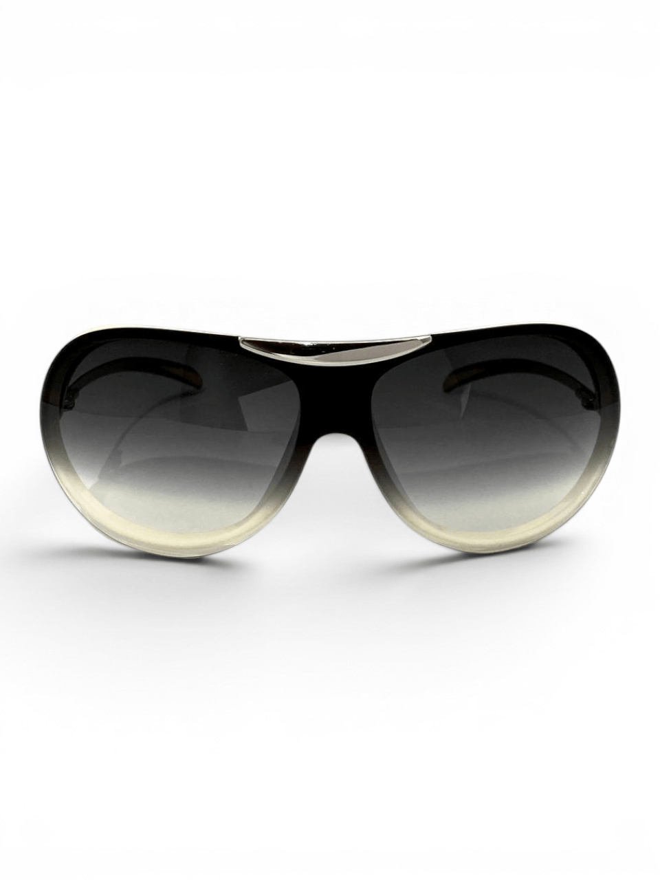 Chanel Chanel CC Logo Aviator Gradient Tint Shield Sunglasses Y2K Size ONE SIZE - 3 Thumbnail