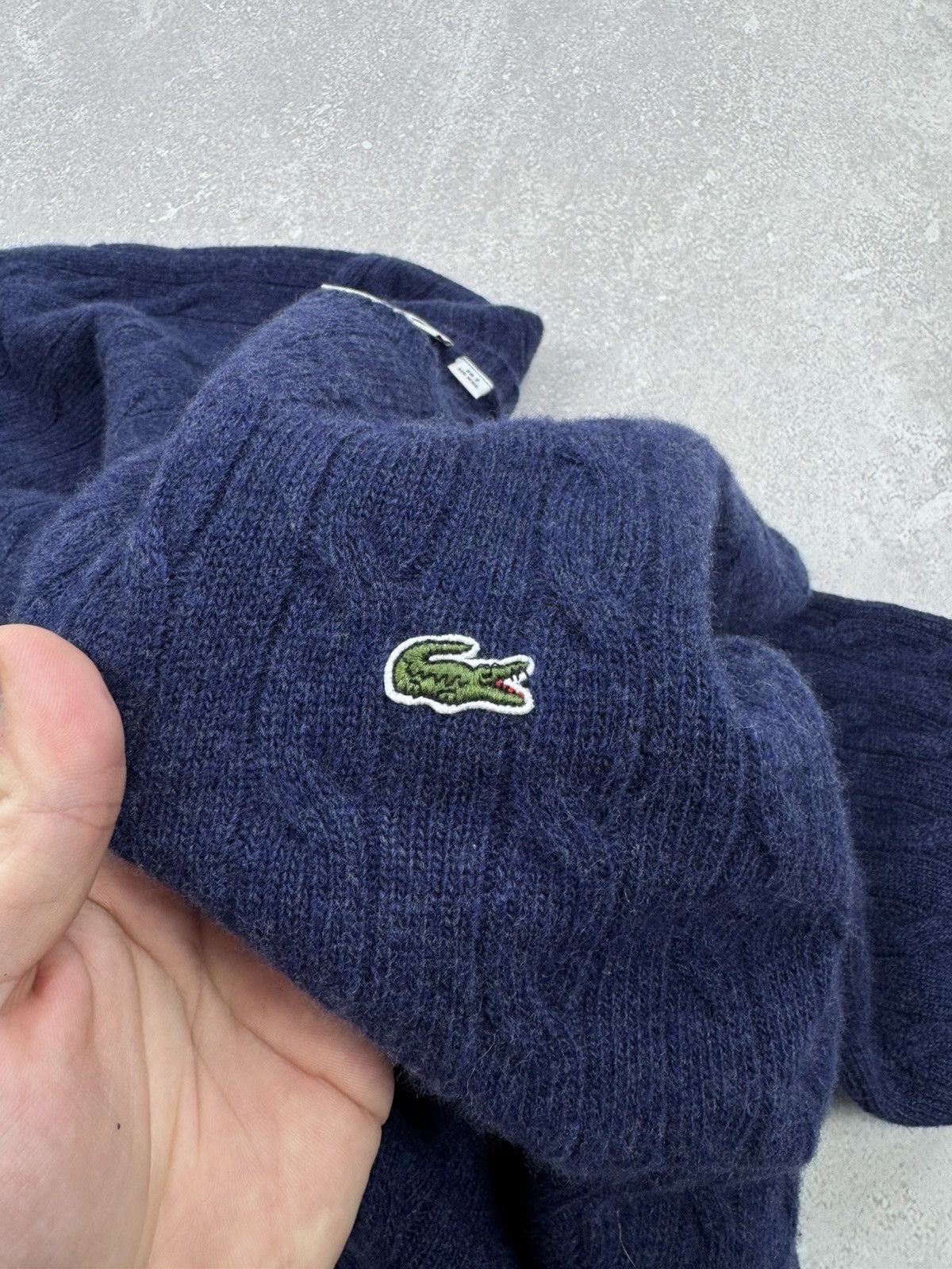 Lacoste Lacoste Cable Knit Merino Wool Sweater Crew Neck Jumper XXL Size US XXL / EU 58 / 5 - 10 Thumbnail