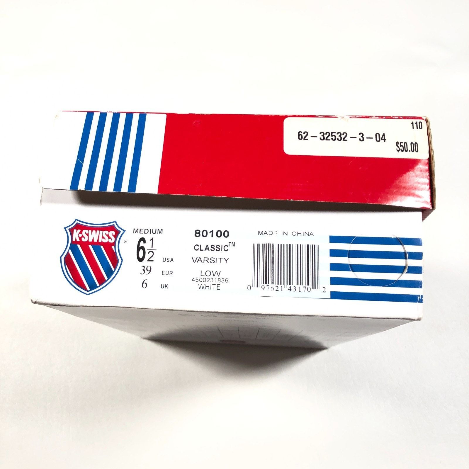 K-Swiss K-Swiss Classic Varsity Low Sneakers Shoes White size 6.5 S1 Size US 6.5 / EU 39-40 - 8 Thumbnail
