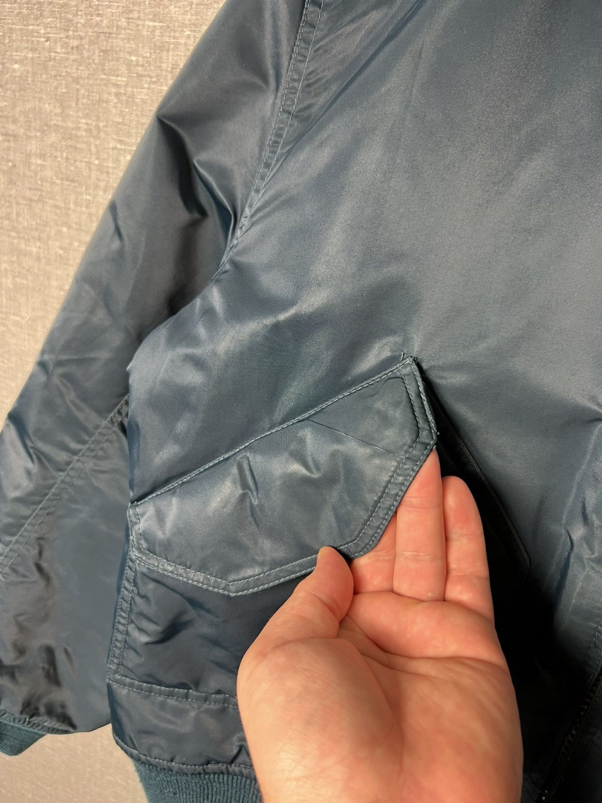 Vintage MA-2 Vintage Flyer’s Nylon Bomber Military Collared Jacket Size US XL / EU 56 / 4 - 16 Thumbnail