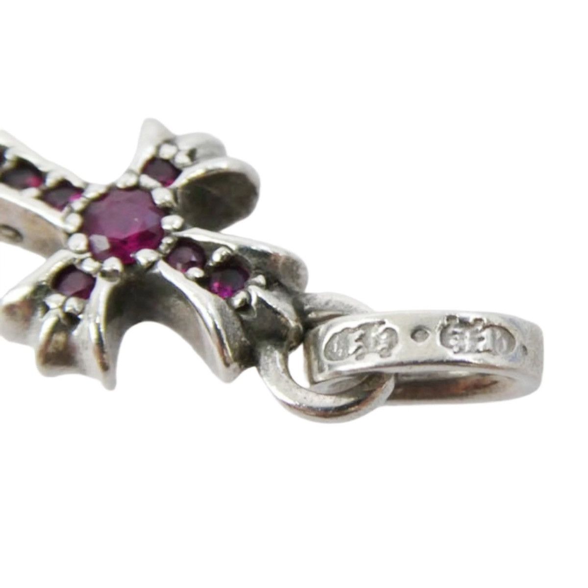 Chrome Hearts Chrome Hearts Pink Sapphire Baby Fat Charm Necklace Size ONE SIZE - 6 Thumbnail
