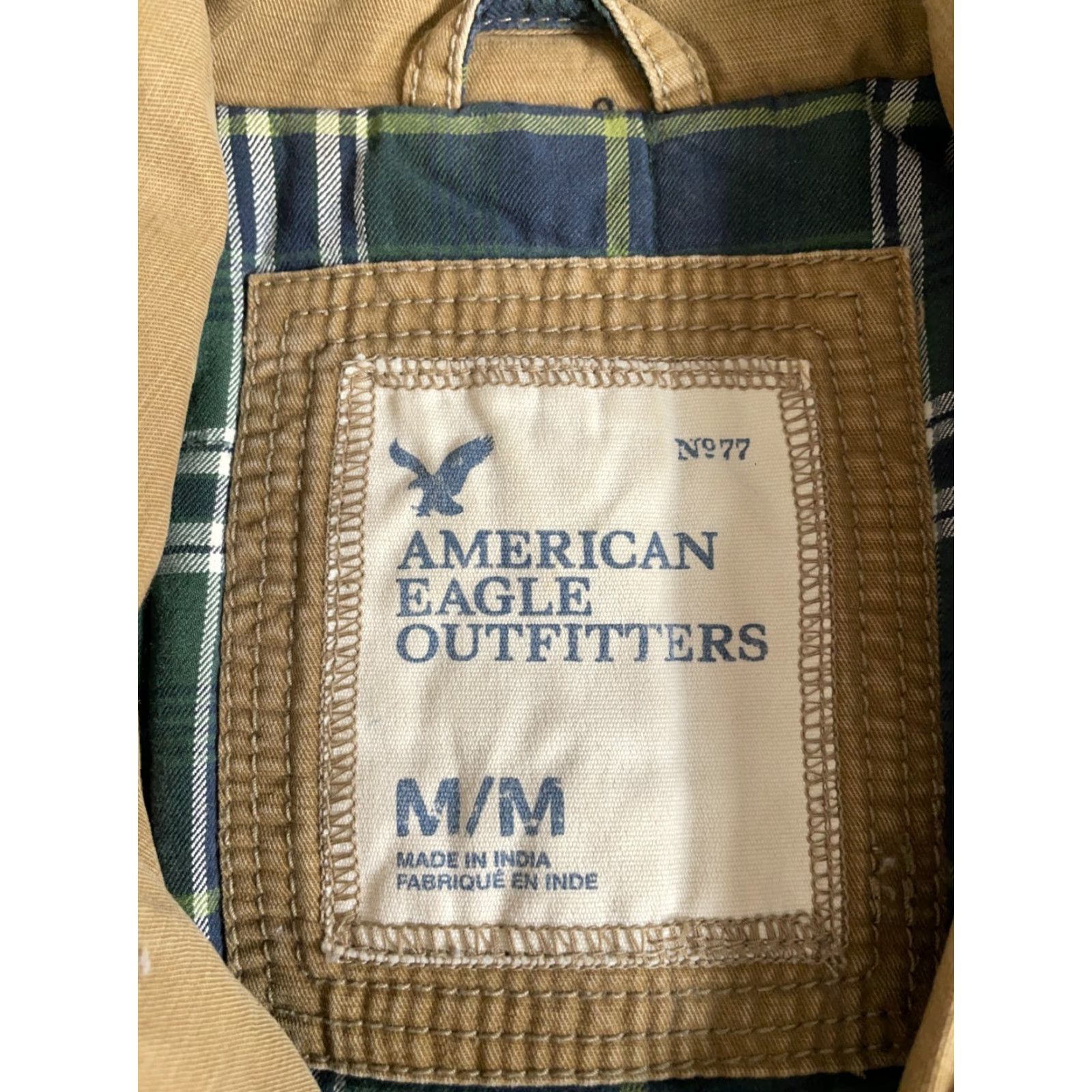 American Eagle Outfitters American Eagle Outfitters Jacket Men's Medium Beige Flannel Lined Workwear Size US M / EU 48-50 / 2 - 4 Thumbnail