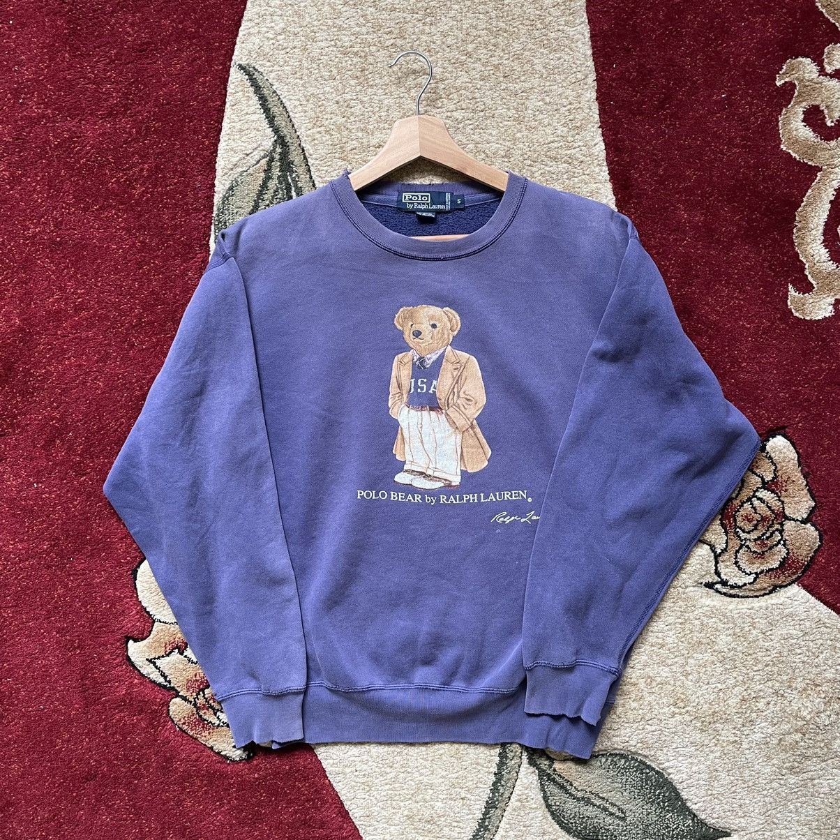 Polo Ralph Lauren × Vintage Vintage Polo Bear Polo Ralph Lauren Sweatshirt Size US S / EU 44-46 / 1 - 1 Thumbnail