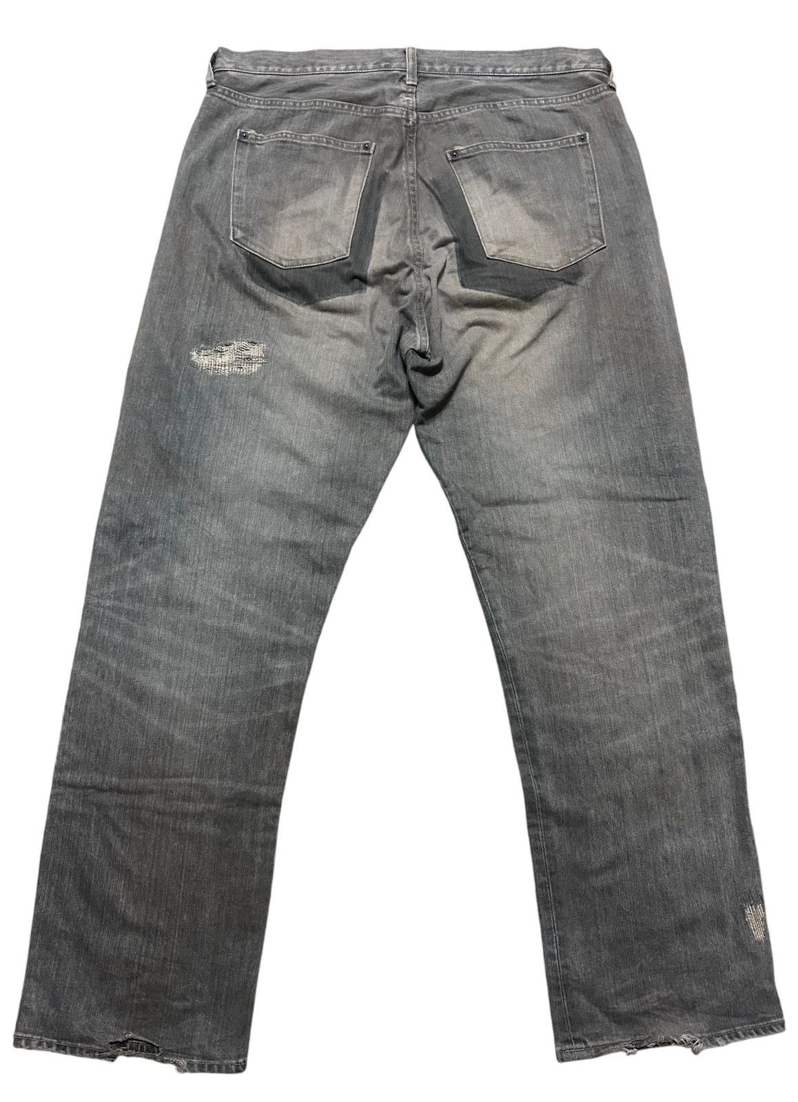 If Six Was Nine × Japanese Brand × Le Grande Bleu (L.G.B.) 🇯🇵 Vintage Japan Patchwork Mud Wash Rusty Pants Size US 37 - 2 Thumbnail