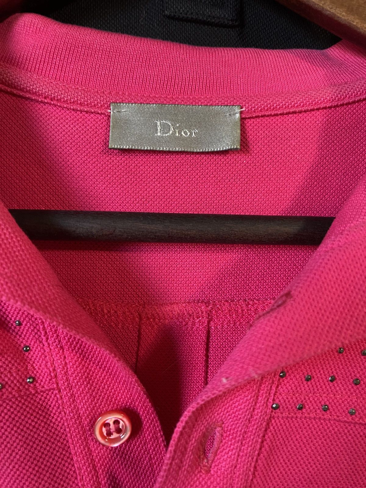 Dior Dior Homme SS06 Studded Pink Polo Size US XS / EU 42 / 0 - 5 Thumbnail