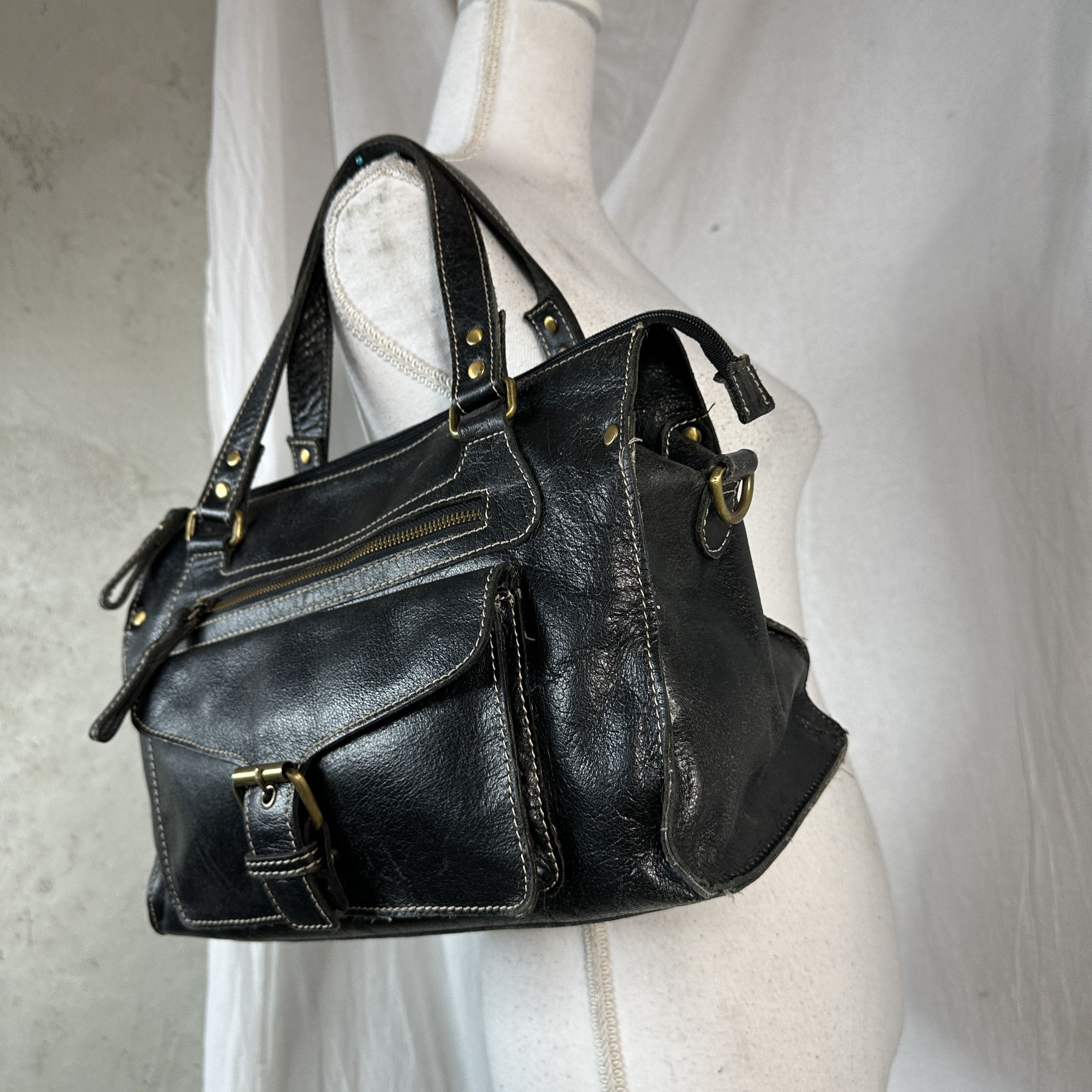 Vintage Vintage Leather Bag Size ONE SIZE - 6 Thumbnail