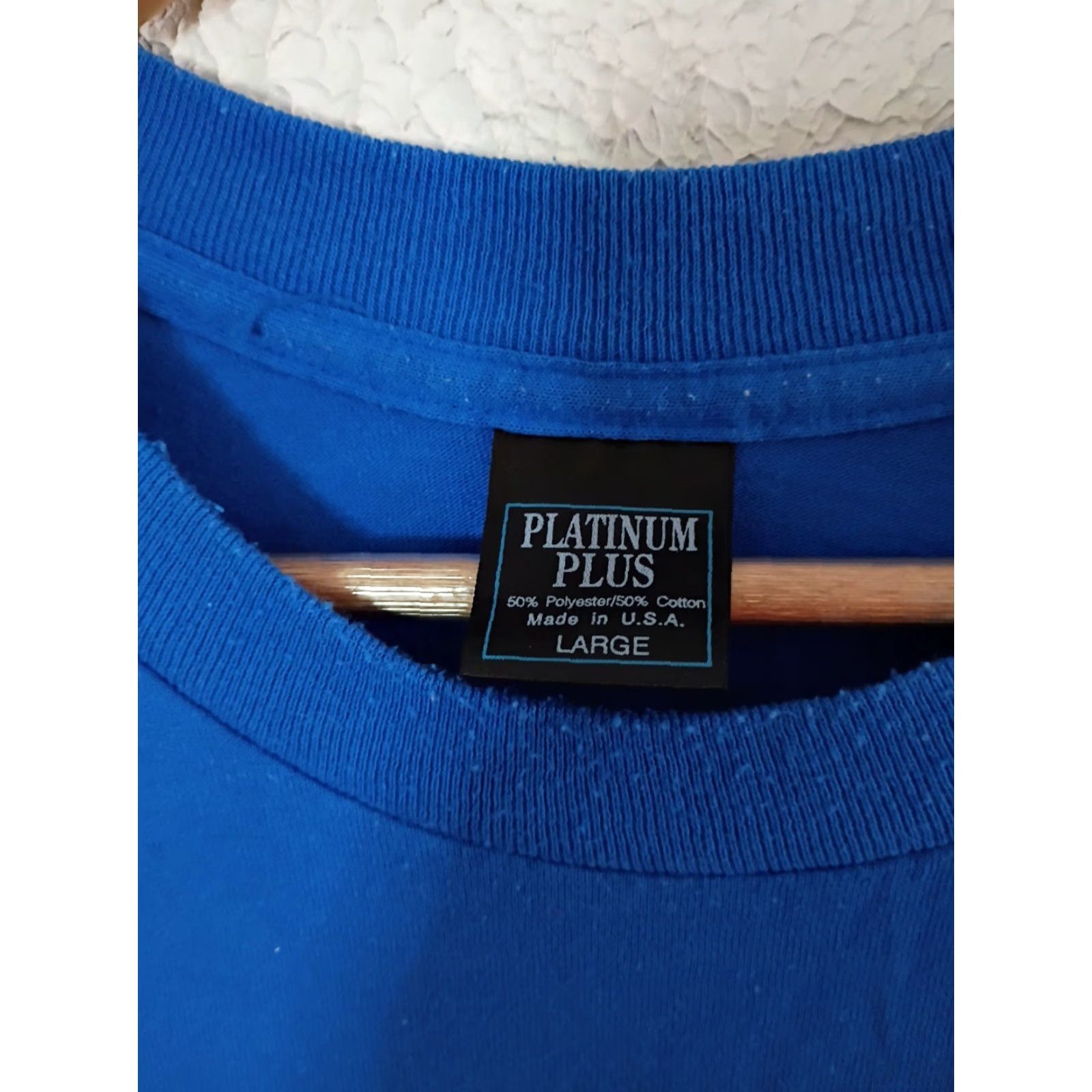 Vintage VINTAGE Teamsters Local 237 Unite Union T-shirt Men's Large USA Blue 50/50 Platinum Plus Short Sleeve Size US L / EU 52-54 / 3 - 3 Thumbnail