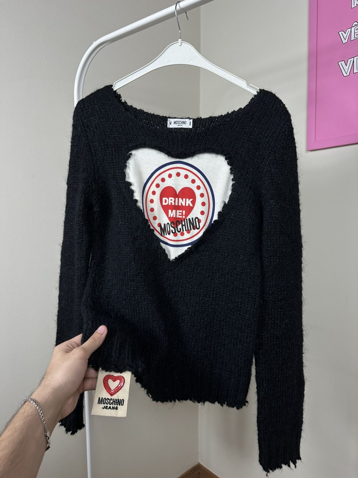 Moschino Moschino Jeans Drink Me Logo Sweater Size S / US 4 / IT 40 - 7 Thumbnail