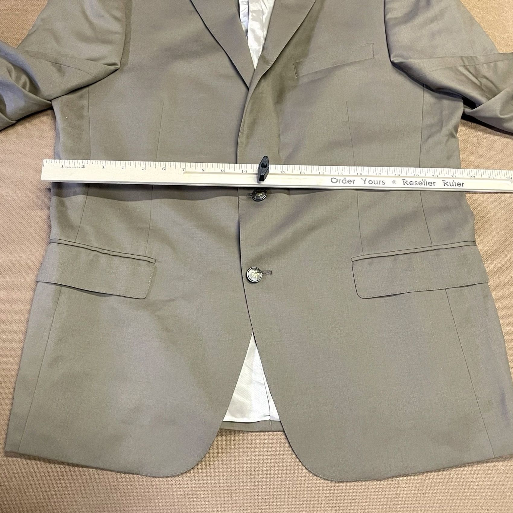 Hart Schaffner Marx Hart Schaffner & Marx Dillards Suit Jacket Adult 44R Brown 2 Button Blazer Men Size 44R - 4 Thumbnail