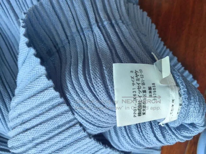 Issey Miyake Issey Miyake Blue Long-Sleeve Top Size L / US 10 / IT 46 - 4 Thumbnail