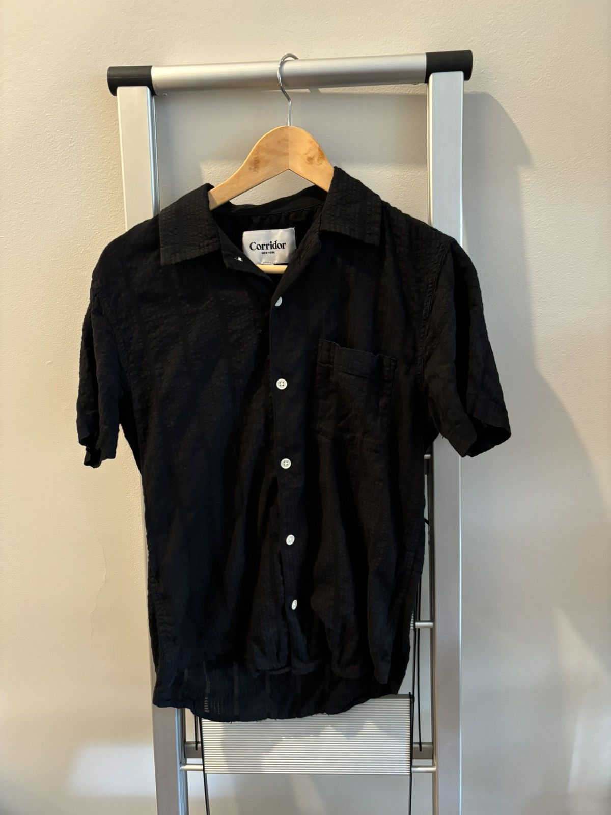Corridor Corridor seersucker shirt black Size US XS / EU 42 / 0 - 2 Thumbnail