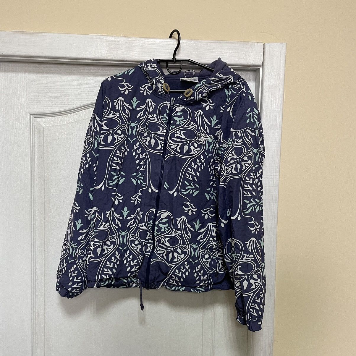 Reebok × Vintage Reebok 90s Hooded Track Jacket Aztec anorak mosaic bomber Size US S / EU 44-46 / 1 - 1 Thumbnail