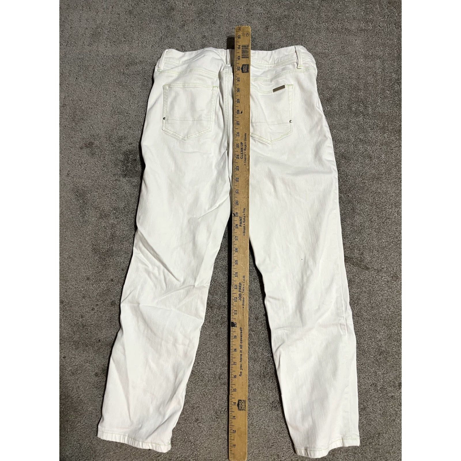 Vintage Chico's Women's So Slimming White Denim Cotton Stretch Ankle Jeans Size 00 Size 24" / US 00 / IT 34 - 6 Thumbnail