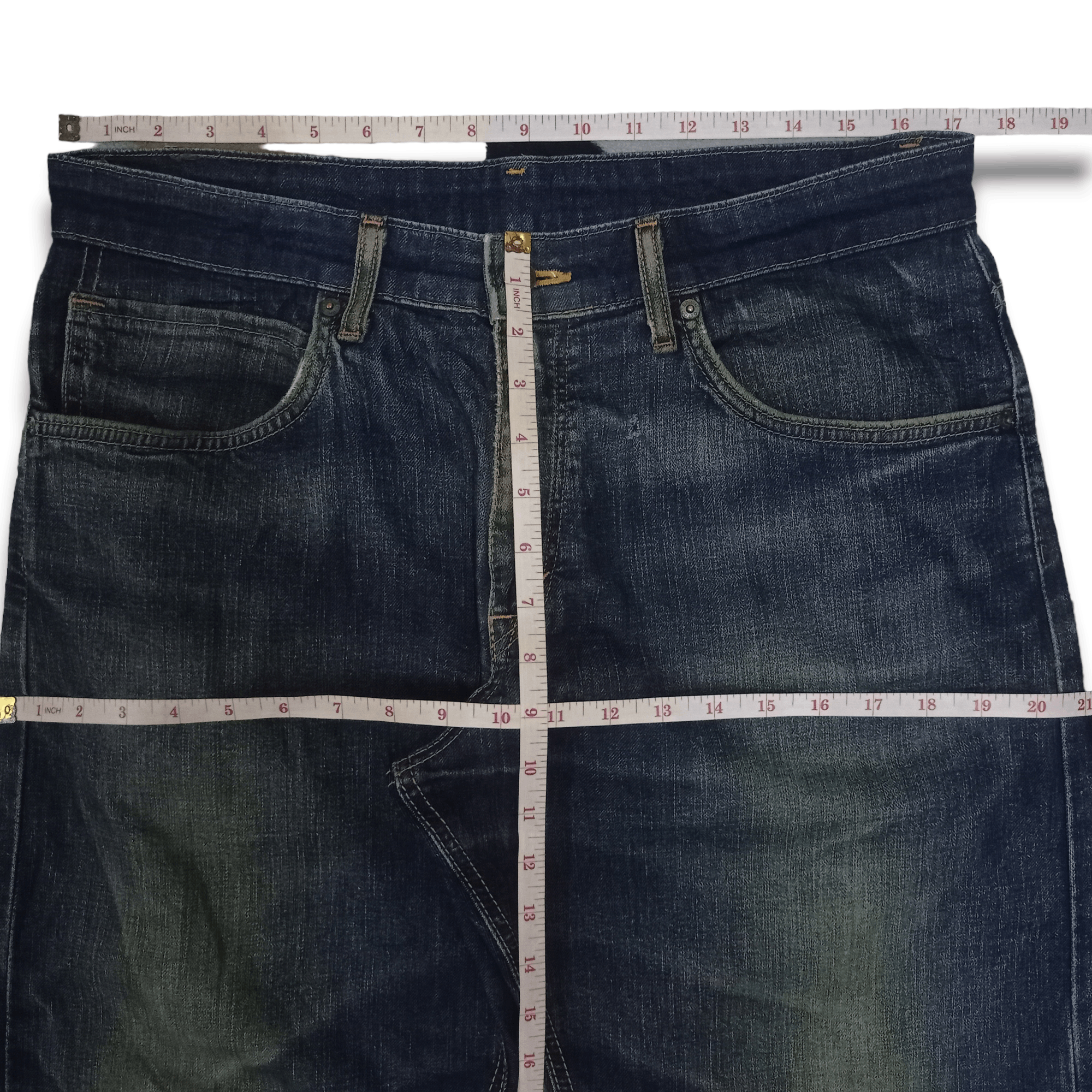Edwin × Japanese Brand Exclusive Vintage Edwin XV Mud Wash Distressed Baggy Jeans Size US 35 - 10 Thumbnail